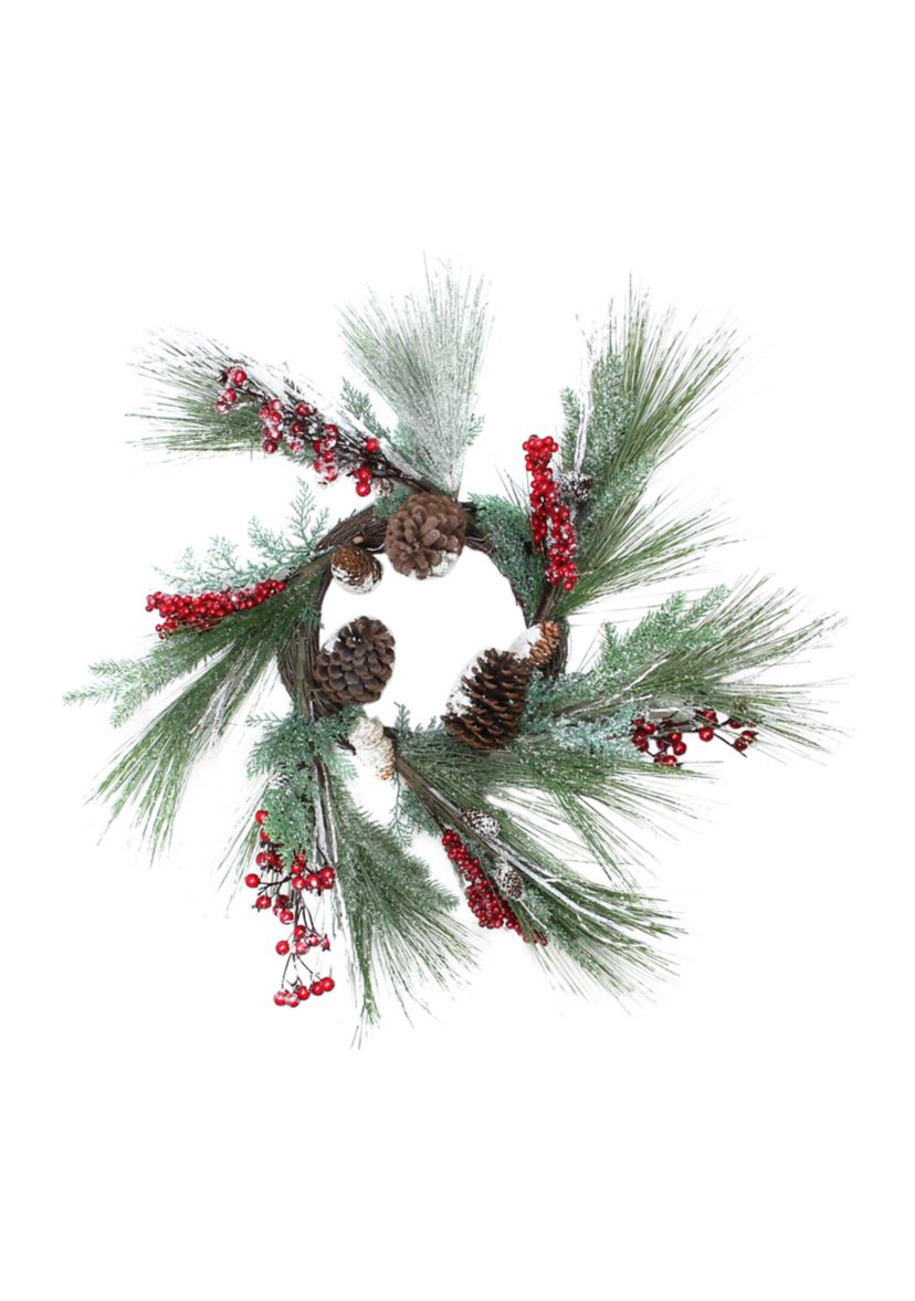 Berries with Pine Cones and Pine Sprigs Artificial Christmas Wreath - 32-Inch  Unlit