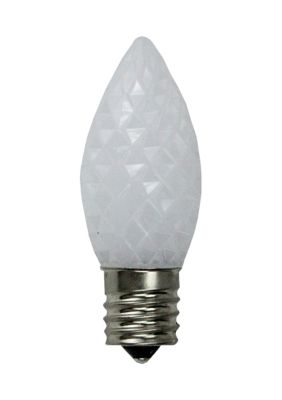 Pack of 25 Faceted LED C9 Pure White Christmas Replacement Bulbs