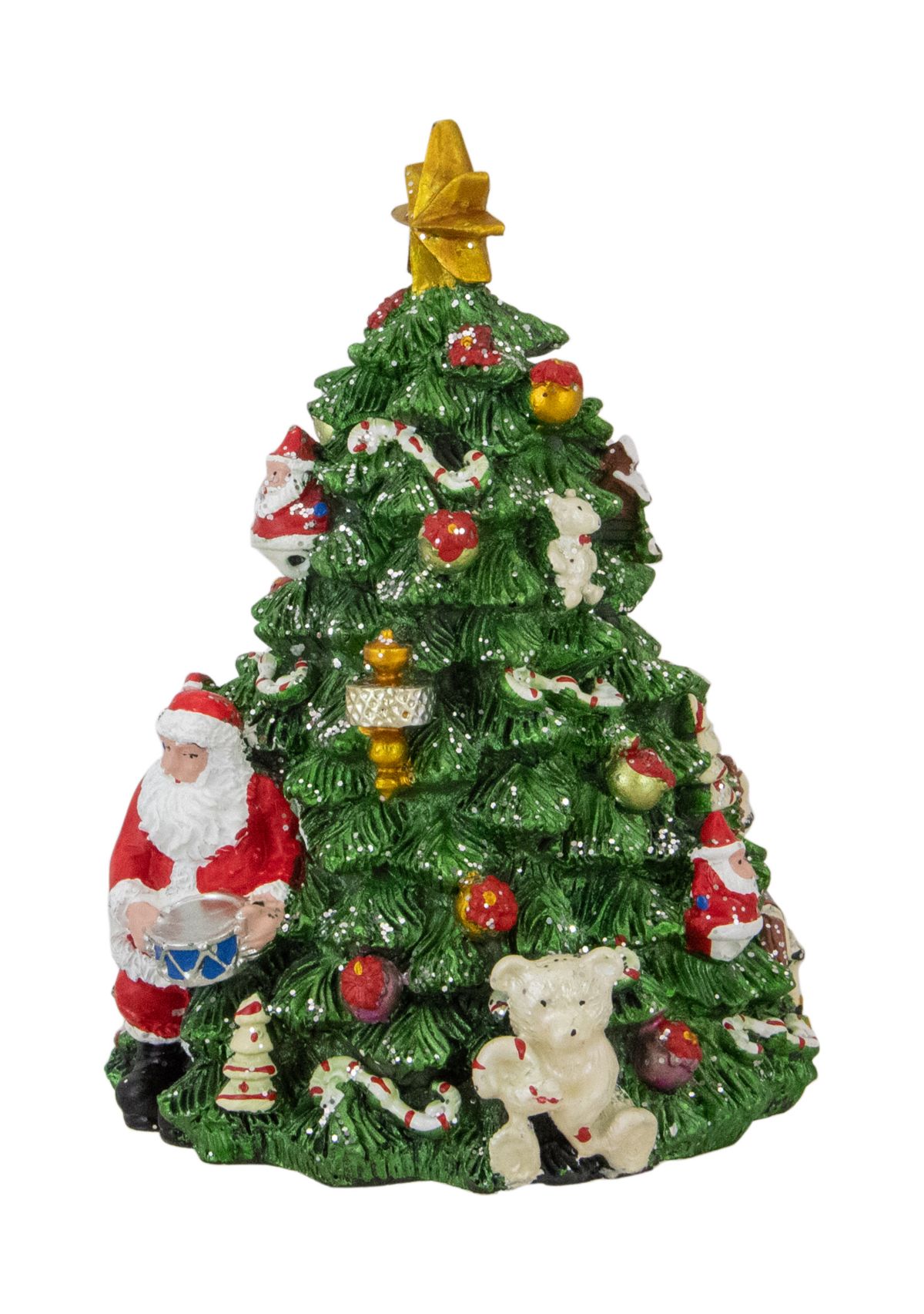 5.5Inch Santa Christmas Tree Rotating Music Box