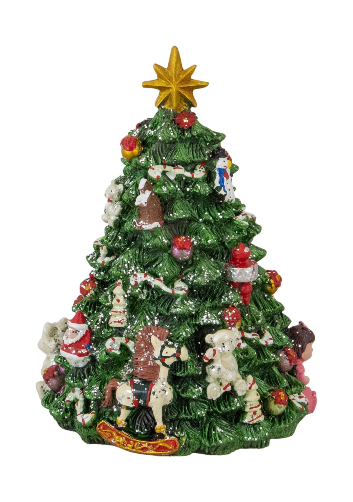 5.5Inch Santa Christmas Tree Rotating Music Box