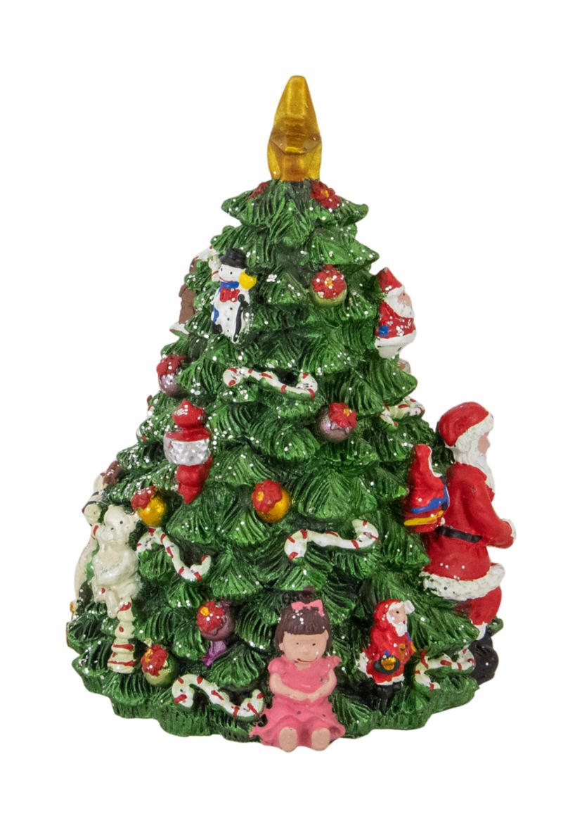 5.5Inch Santa Christmas Tree Rotating Music Box