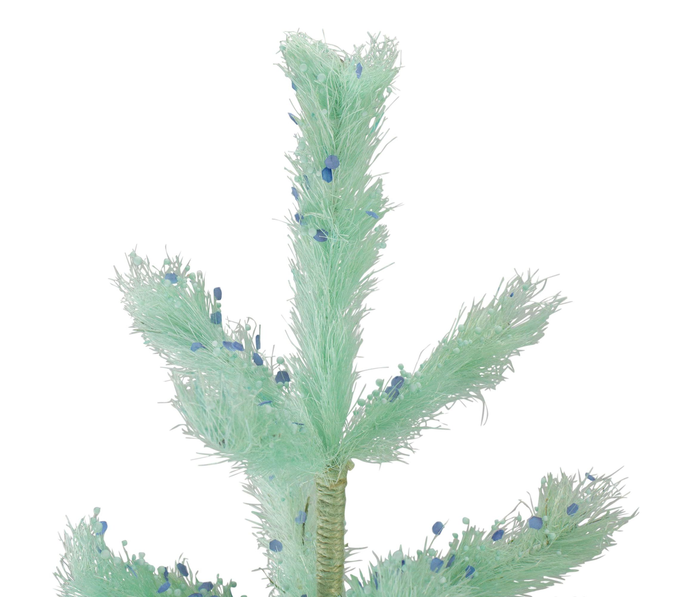2 Pastel Green Pine Artificial Easter Tree - Unlit