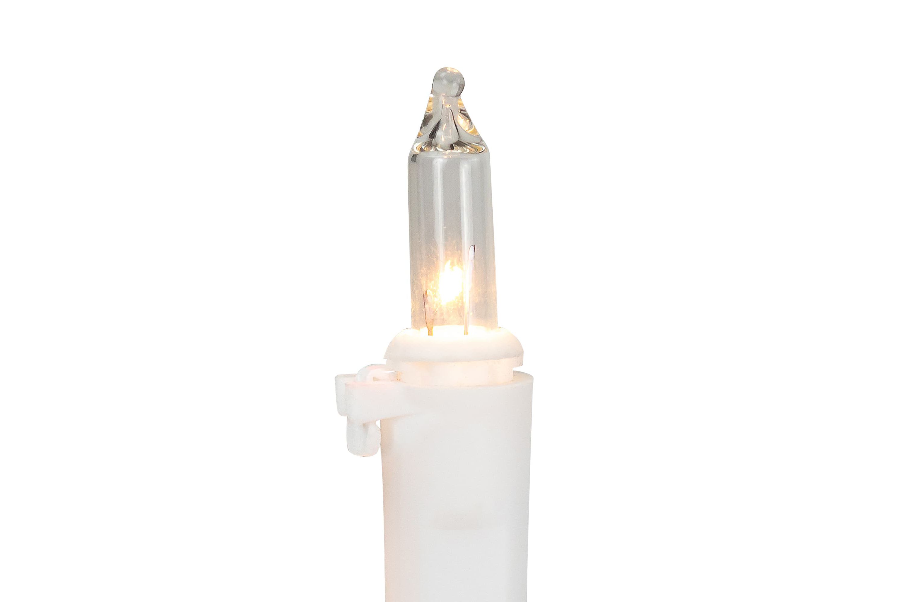Mini Christmas Light Set - Red  White and Blue - 10 - White Wire - 50ct