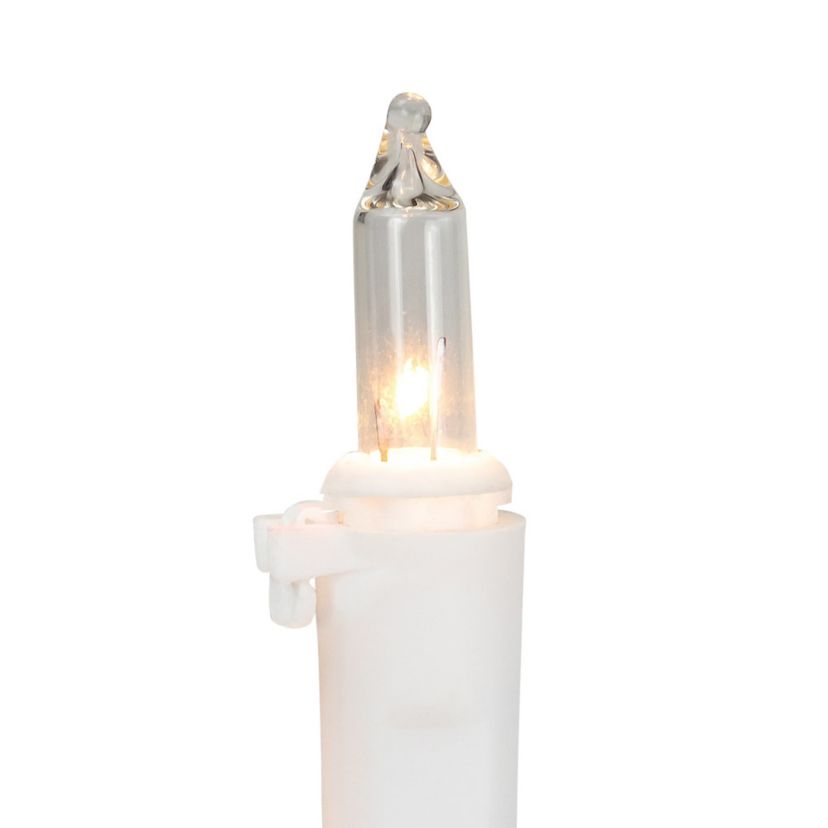 Mini Christmas Light Set - Red  White and Blue - 10 - White Wire - 50ct