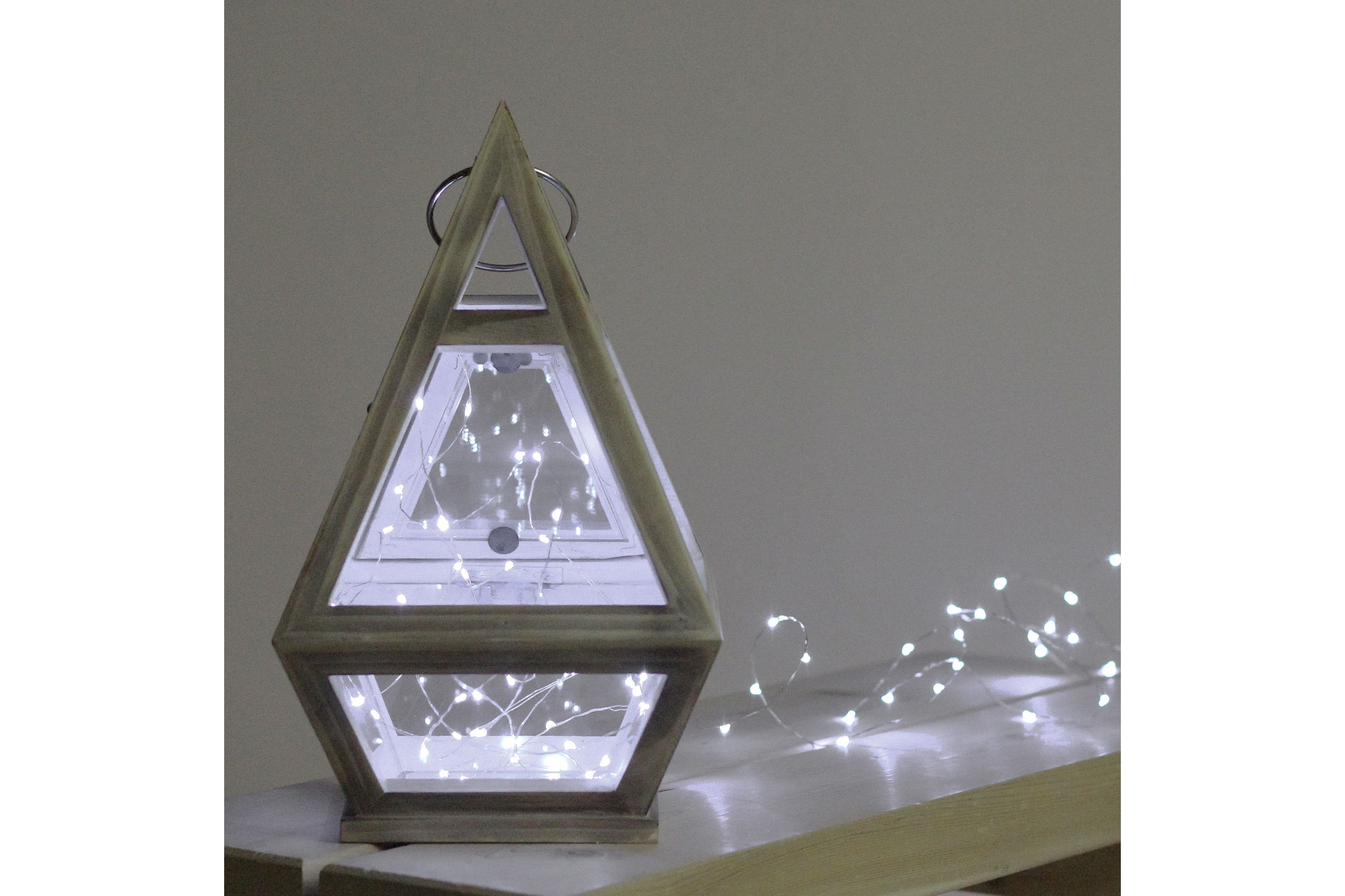 100 Pure White LED Micro Fairy Lights - 16.25 ft Copper Wire