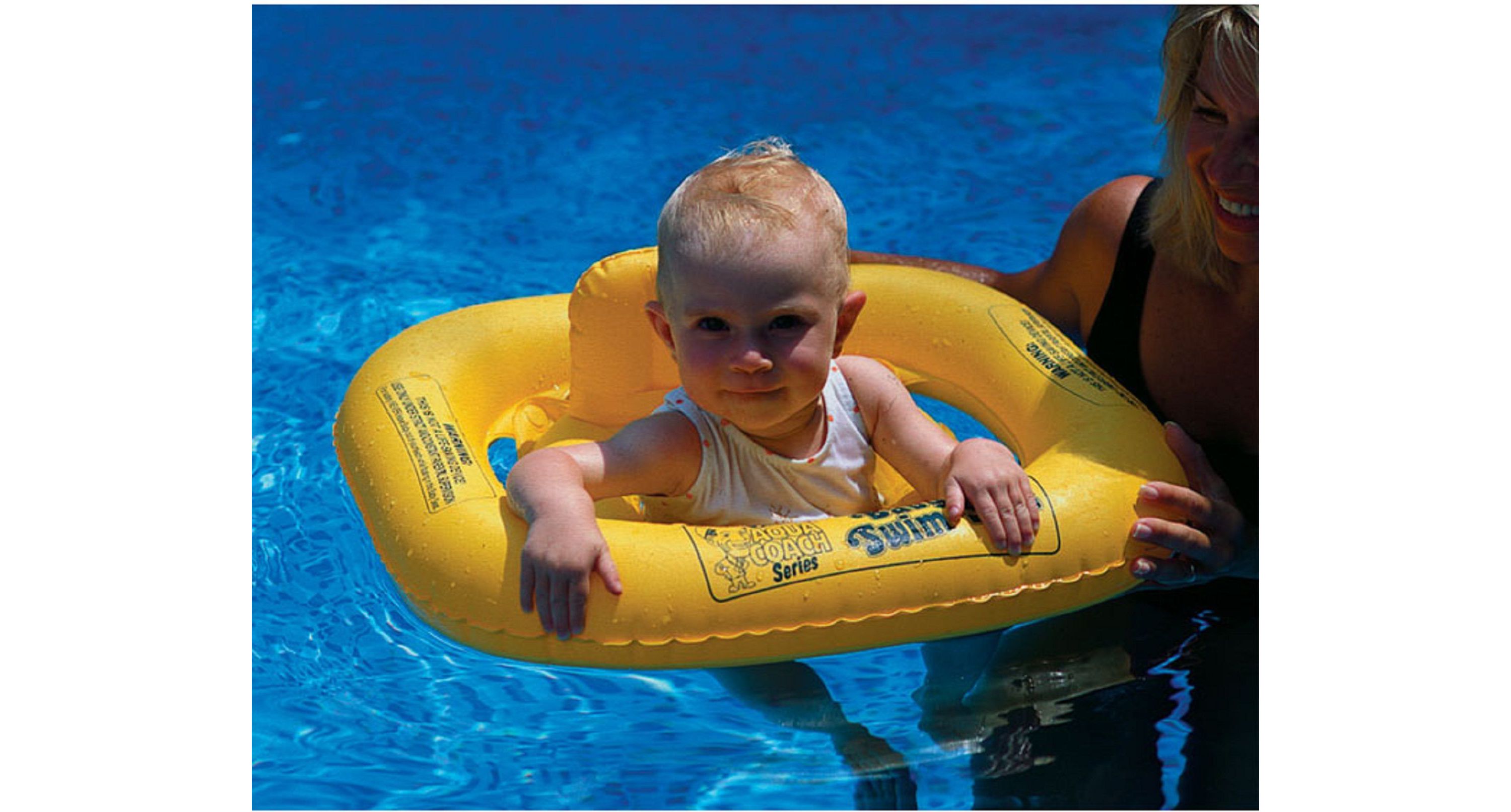 22" Inflatable Yellow Baby Buoy Swimming Pool Float
