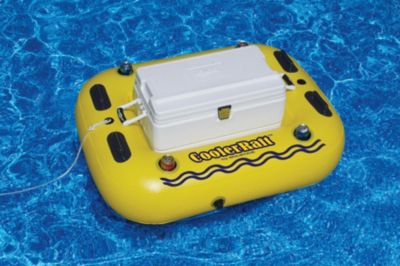 55-Inch Inflatable Yellow and Black Swimming Pool Cooler Raft Float