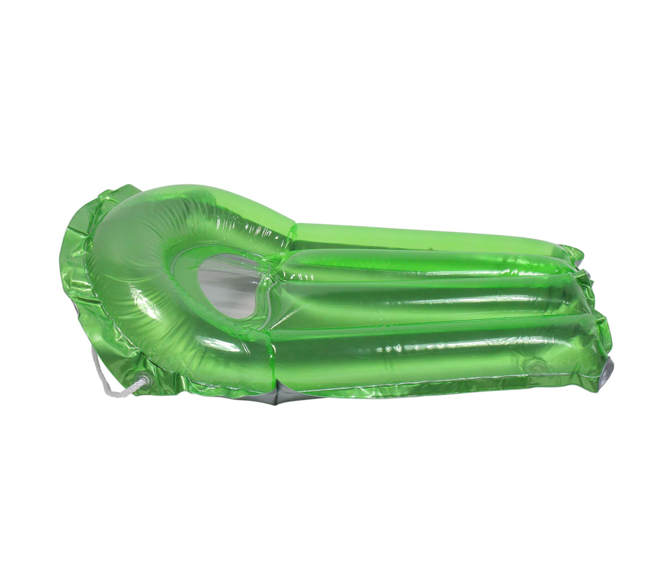 30-Inch Inflatable Transparent Green With Metallic Silver Surf Rider Pool Float