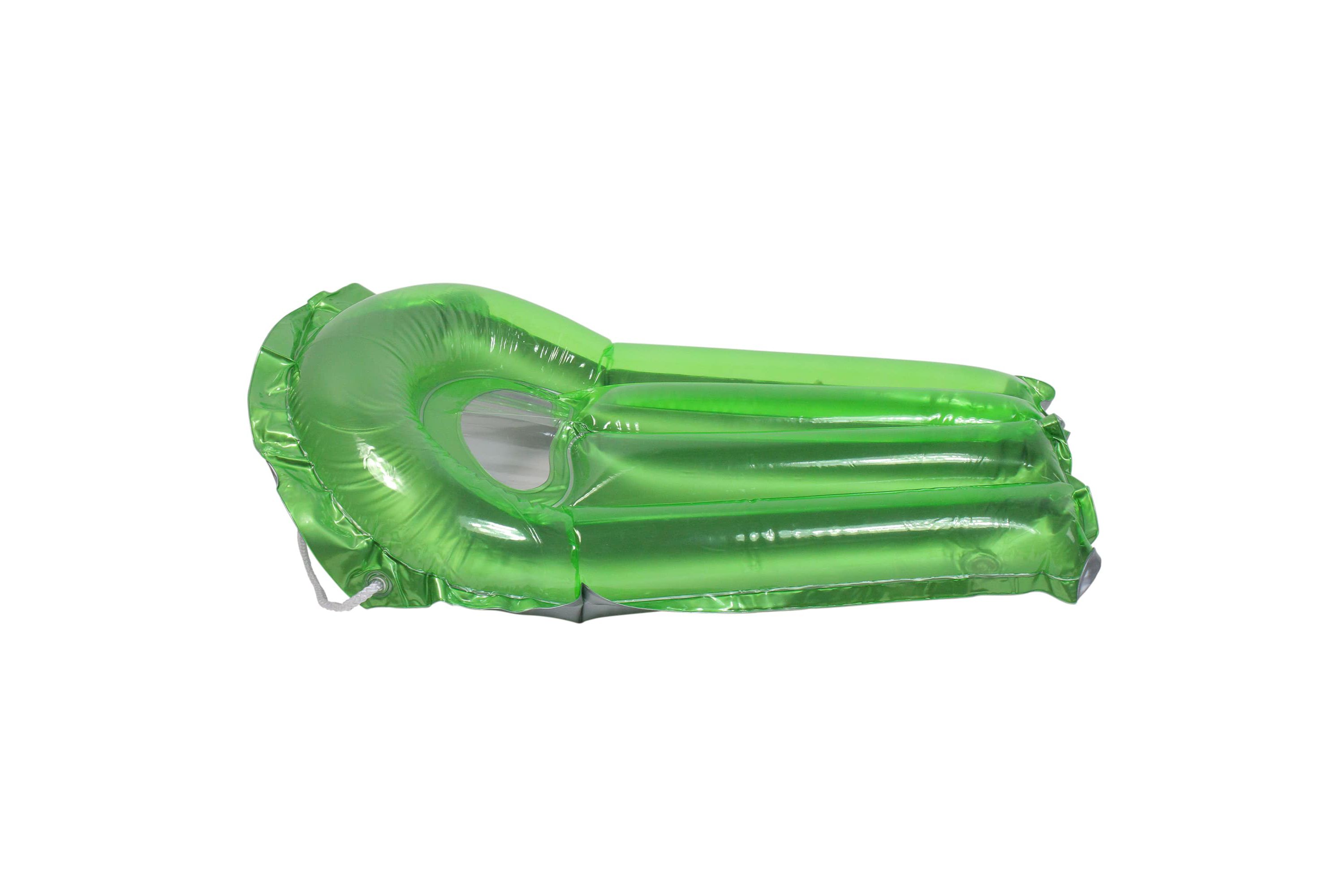 30-Inch Inflatable Transparent Green With Metallic Silver Surf Rider Pool Float