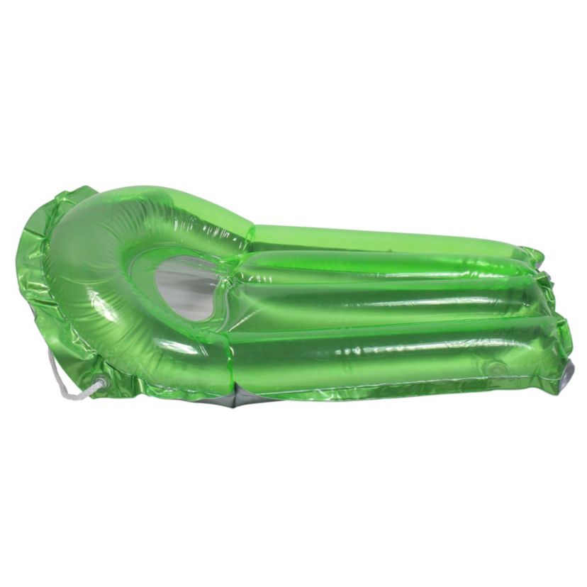 30-Inch Inflatable Transparent Green With Metallic Silver Surf Rider Pool Float