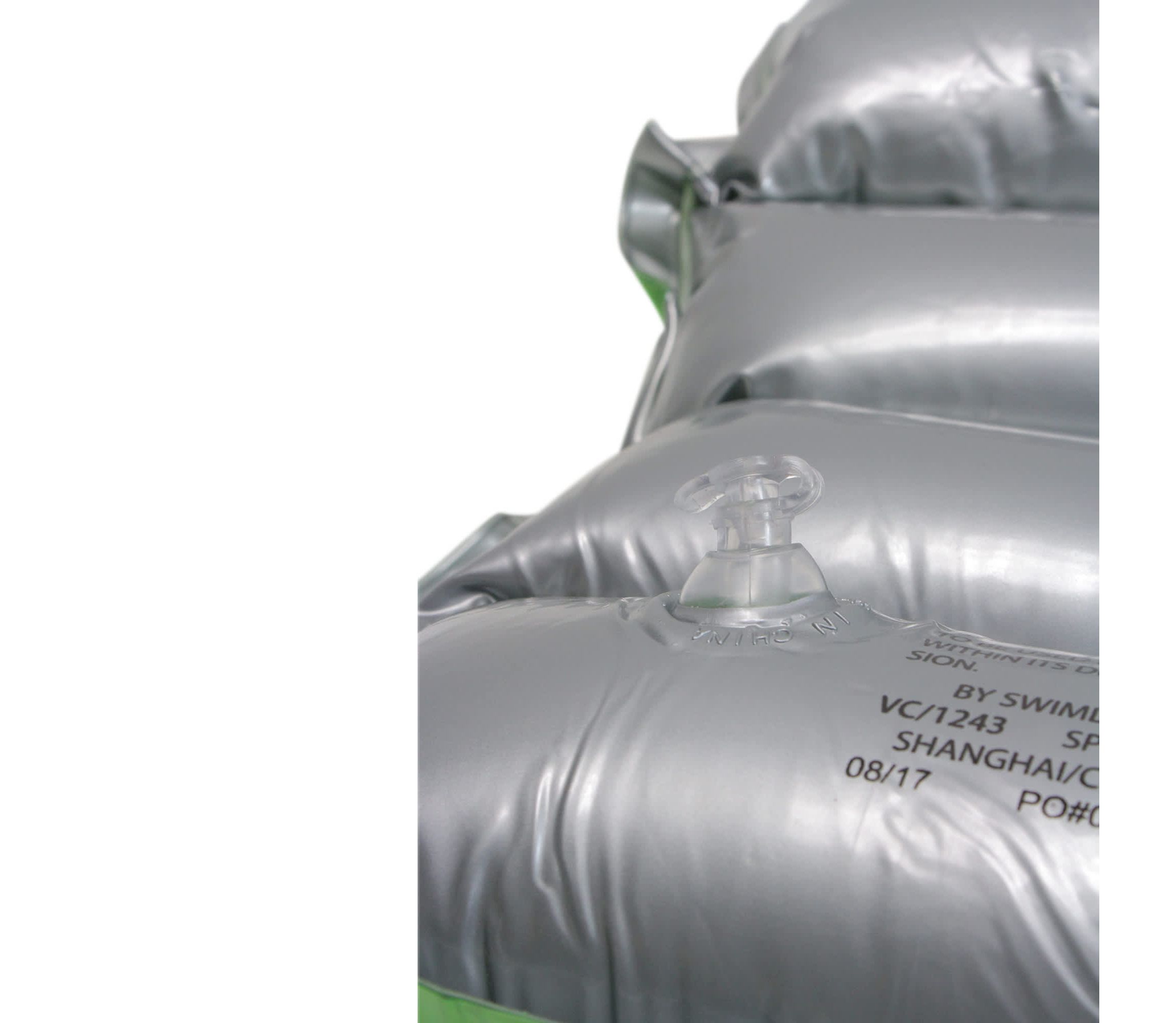 30-Inch Inflatable Transparent Green With Metallic Silver Surf Rider Pool Float