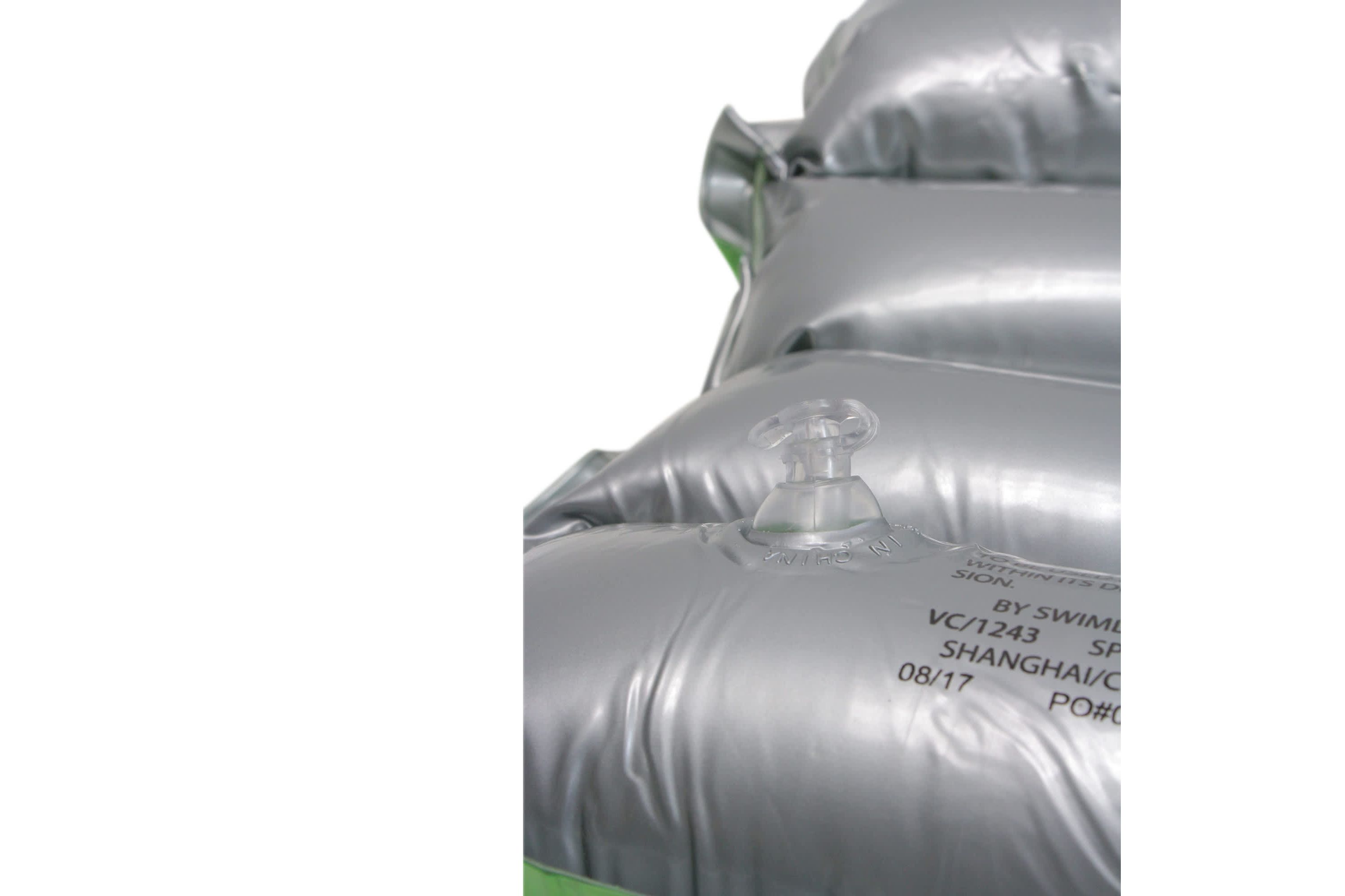 30-Inch Inflatable Transparent Green With Metallic Silver Surf Rider Pool Float