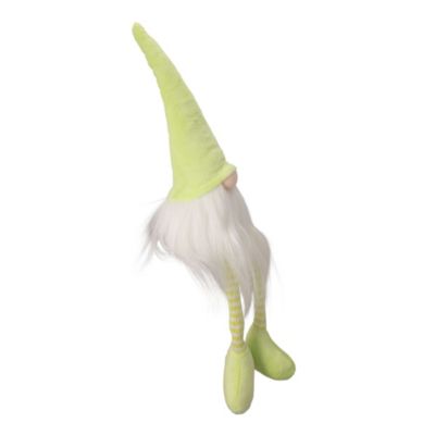 16" Lime Green and White Sitting Spring Gnome Figure