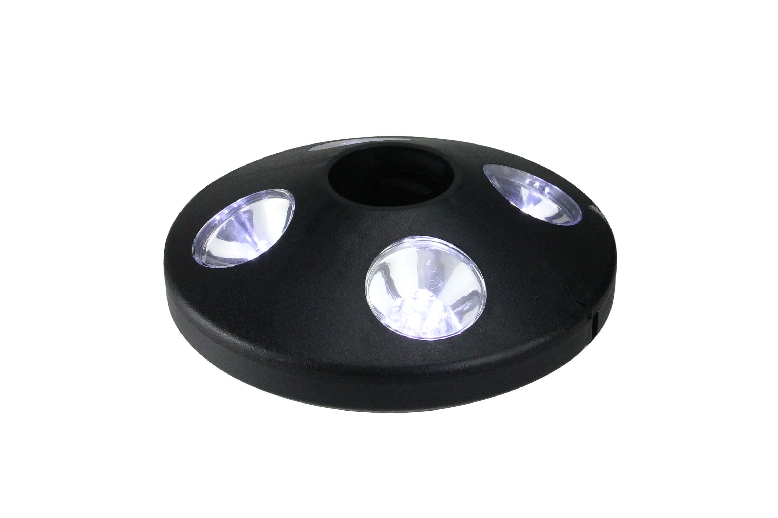 8" Black 4-Panel Patio Umbrella Light with 20 LEDs