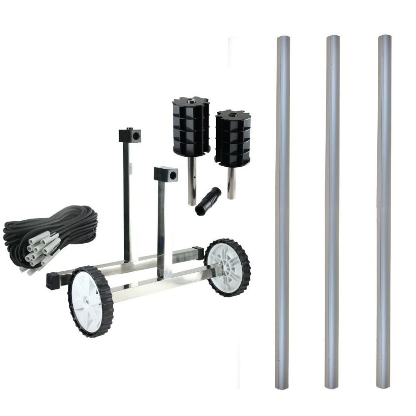 8ft x 3in Pool Cover Reel System with Tubes