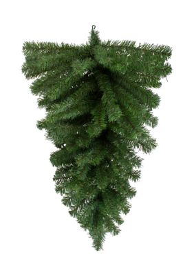 32Inch Canadian Pine Artificial Christmas Teardrop Swag - Unlit