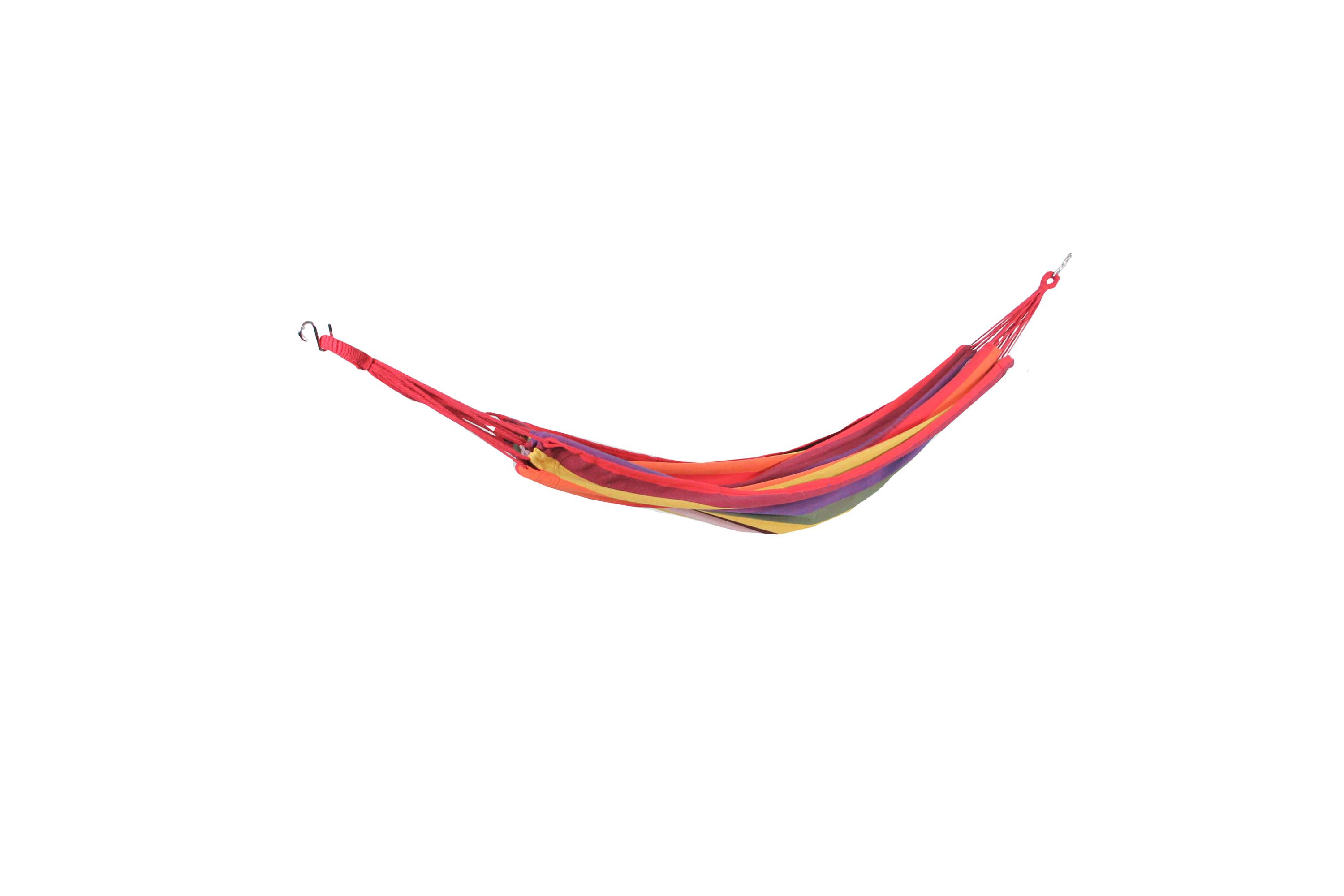 76" Wide Striped Woven Cotton Single Brazilian Hammock