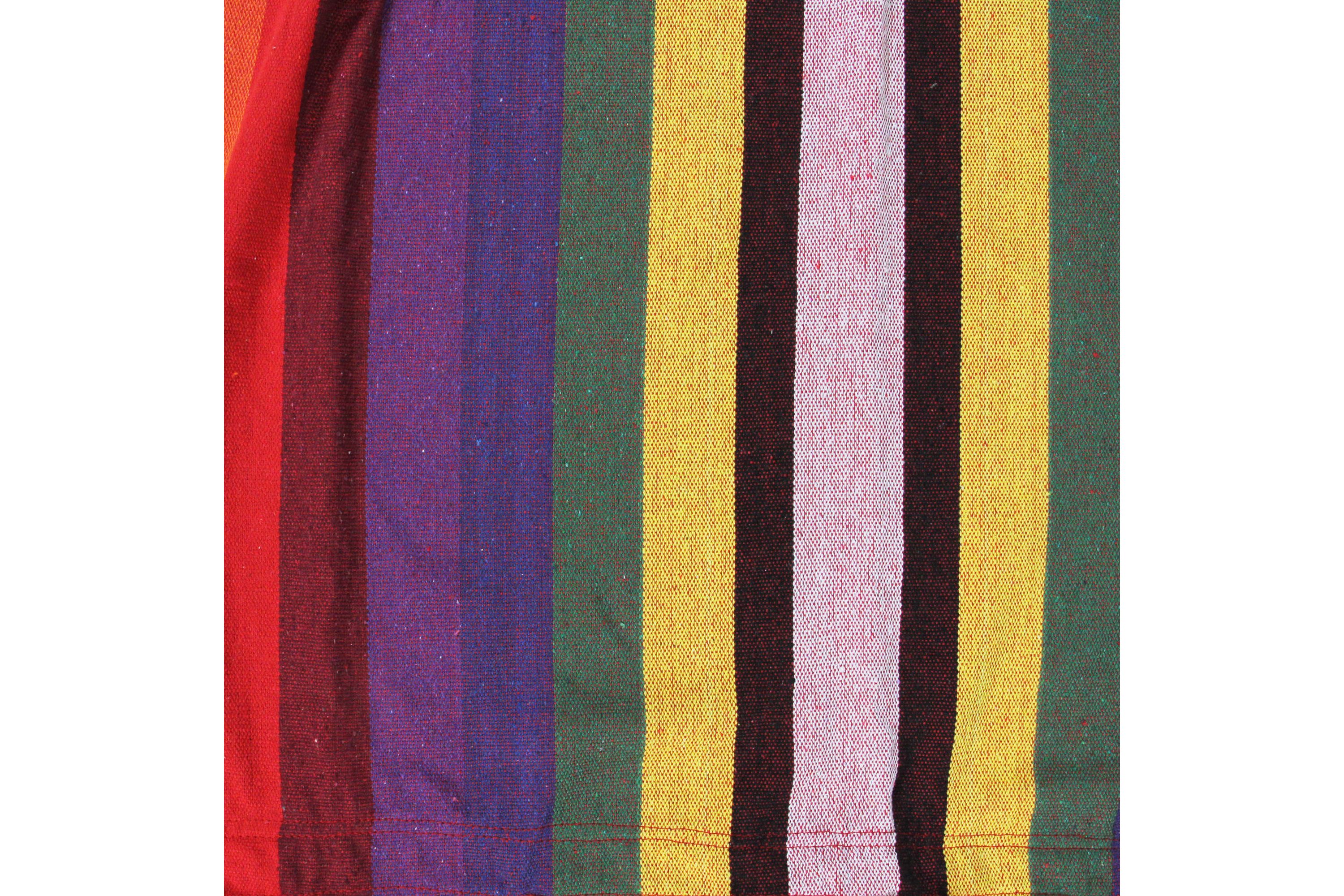 76" Wide Striped Woven Cotton Single Brazilian Hammock