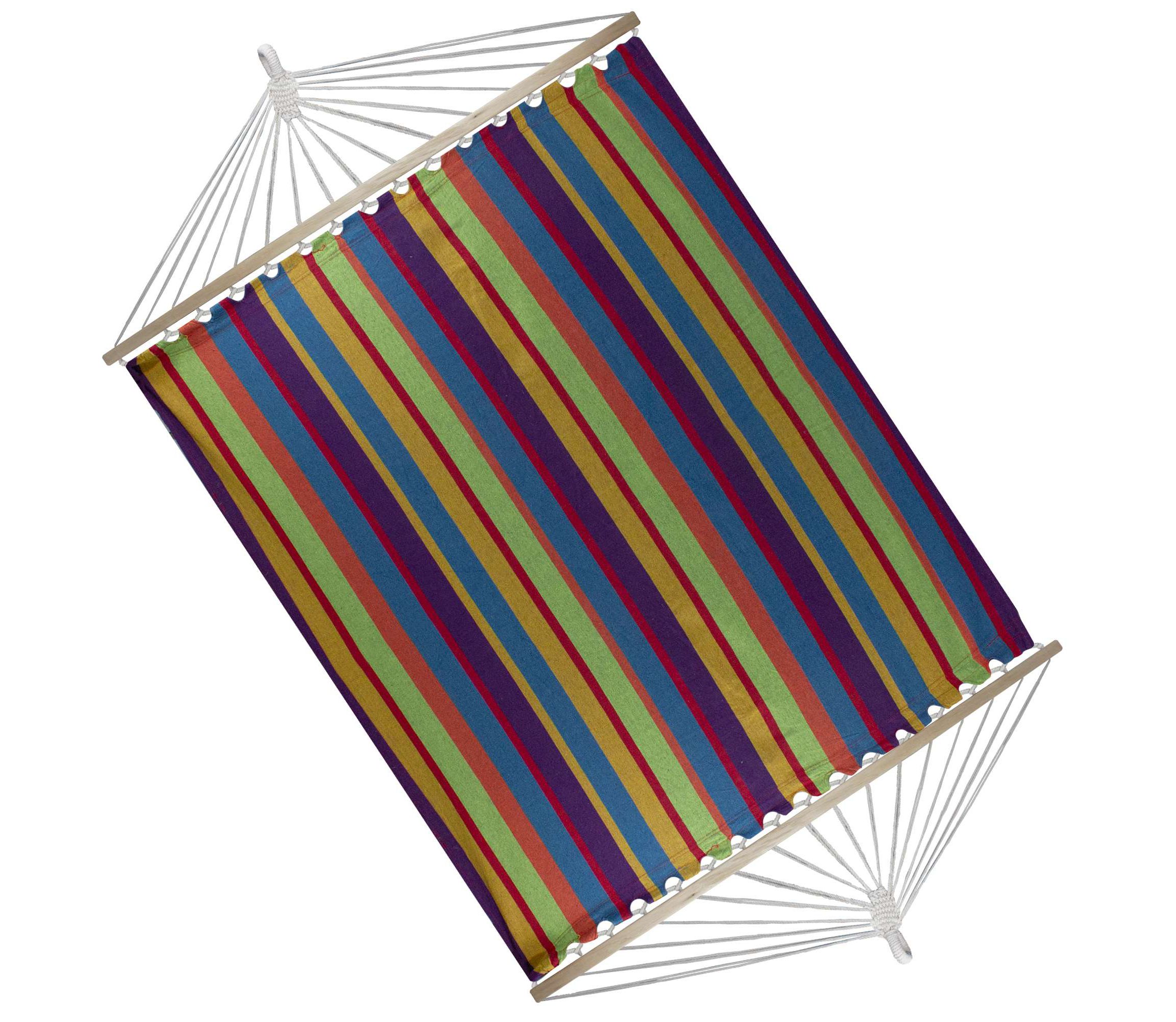 Striped Woven Two Person Double Hammock - 77" x 59" - Red and Green
