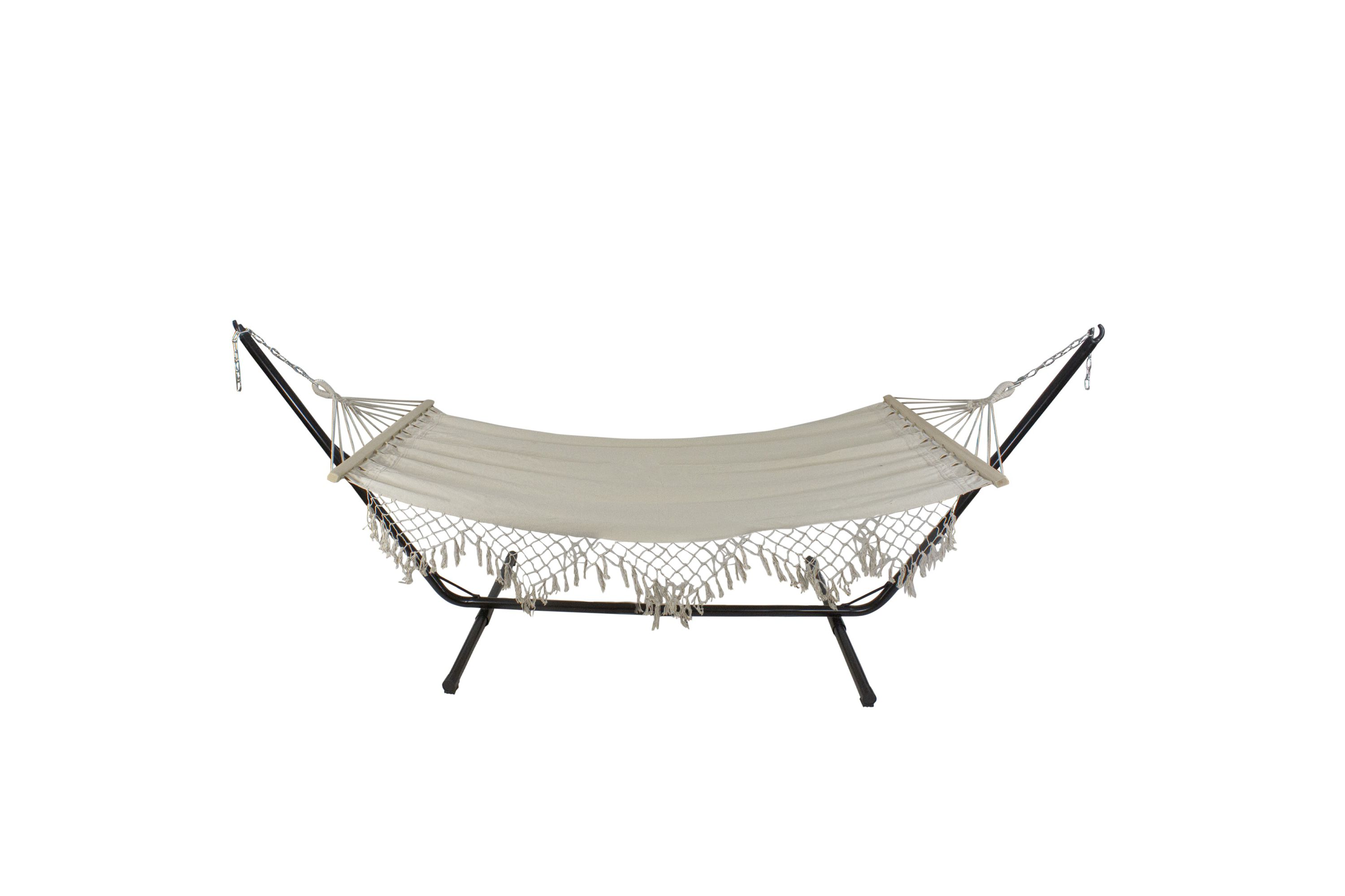 78" Beige Cotton Macrame Hammock