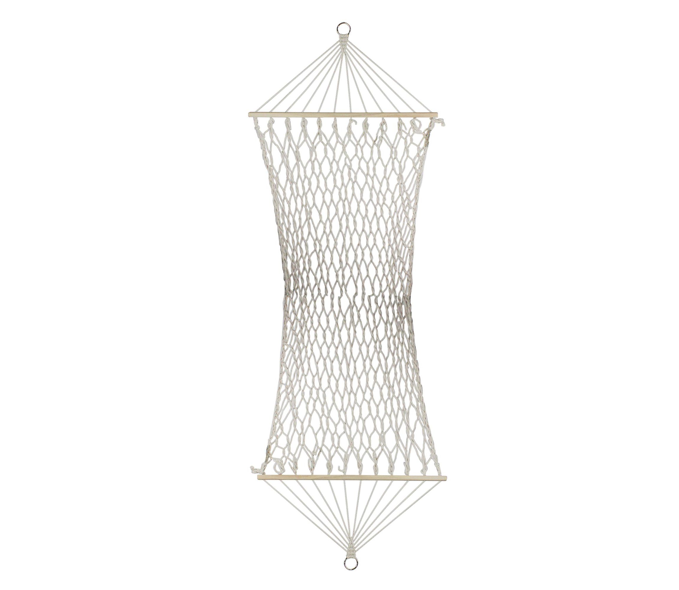 78" x 31" Natural Macrame Hammock with Bars