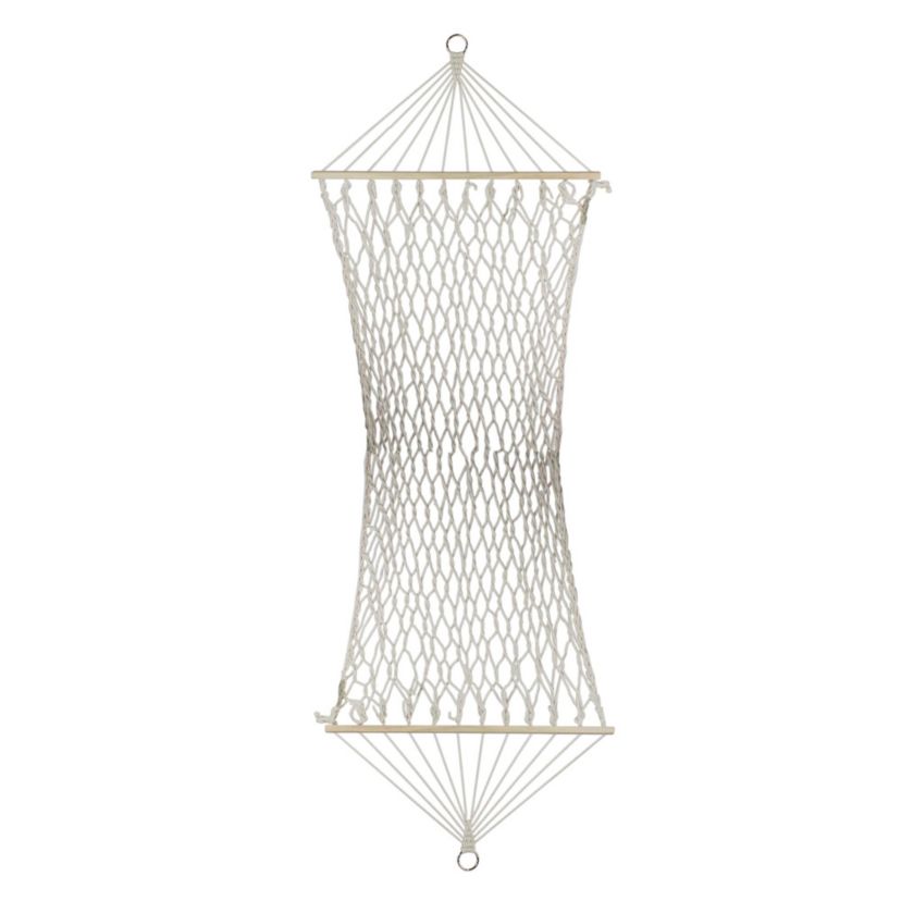 78" x 31" Natural Macrame Hammock with Bars