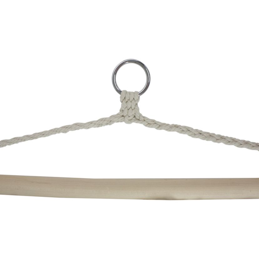 46" MacramÃ© Hammock Chair with Cream Cushion