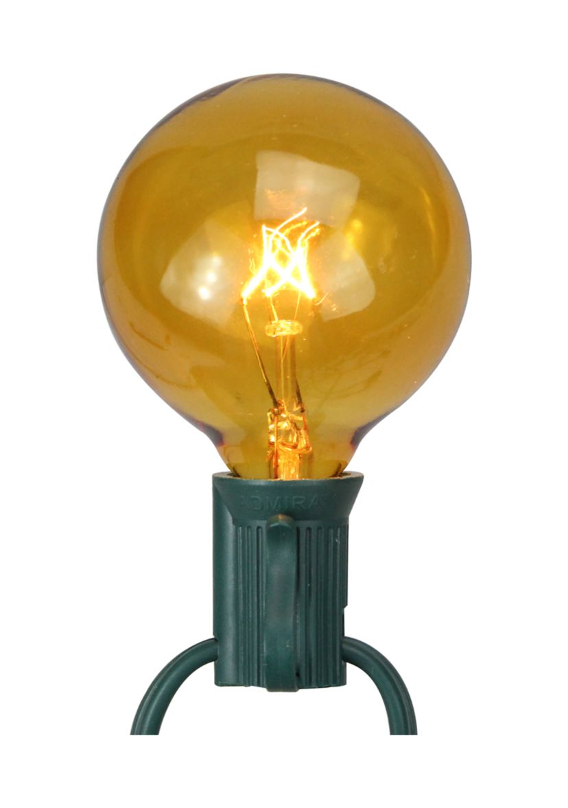 Pack of 25 Amber G50 Incandescent Christmas Replacement Bulbs