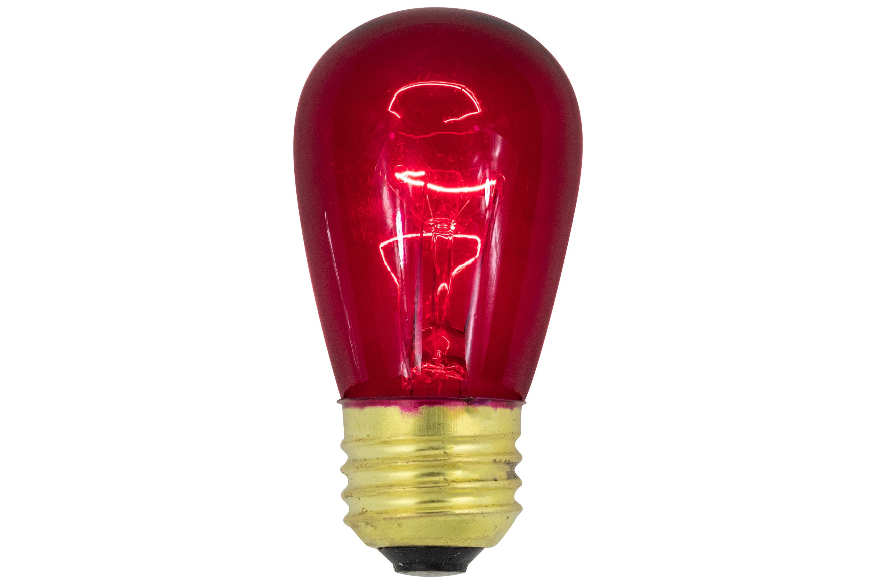 Pack of 25 Incandescent S14 Purple Christmas Replacement Bulbs