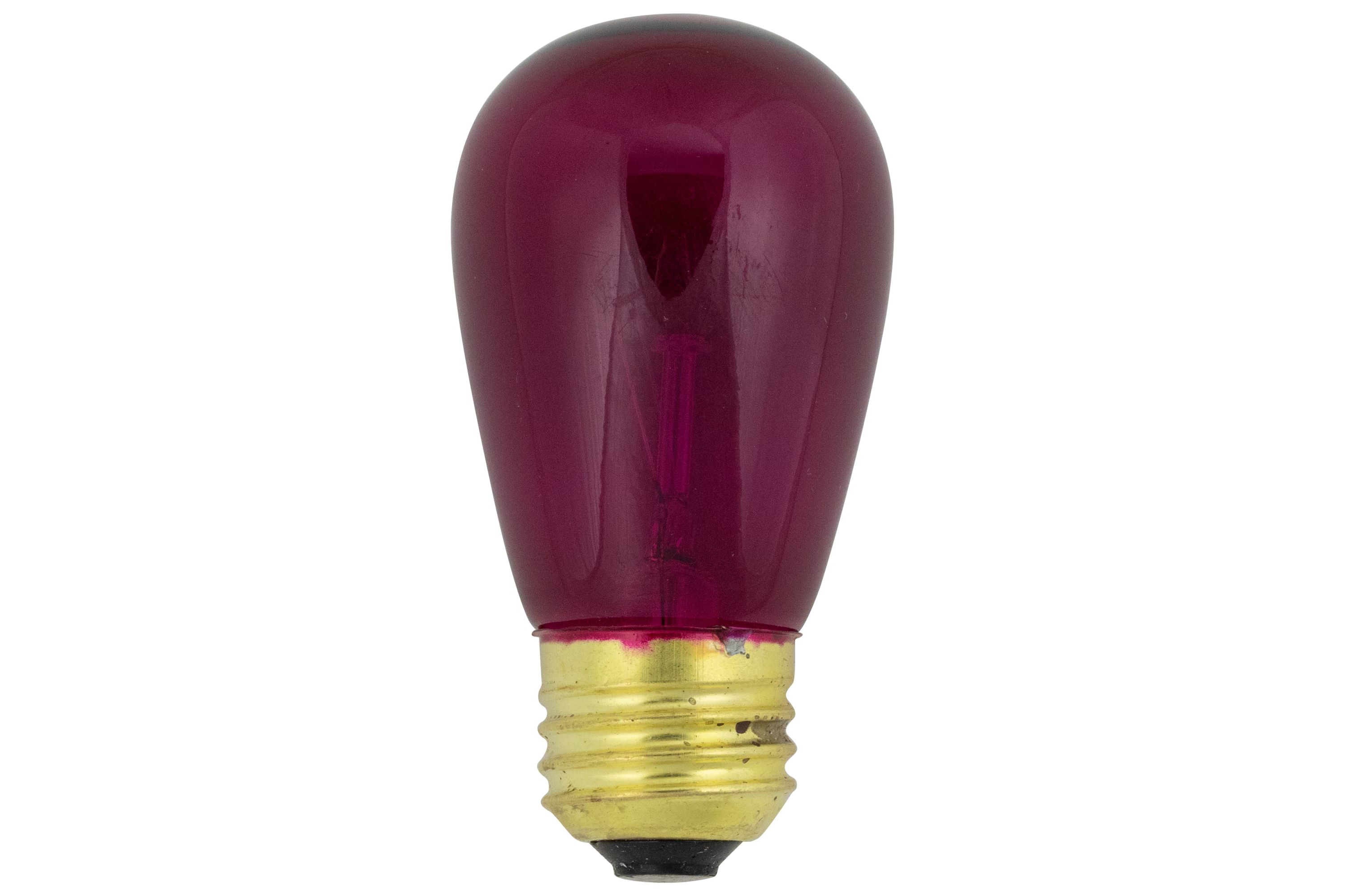 Pack of 25 Incandescent S14 Purple Christmas Replacement Bulbs