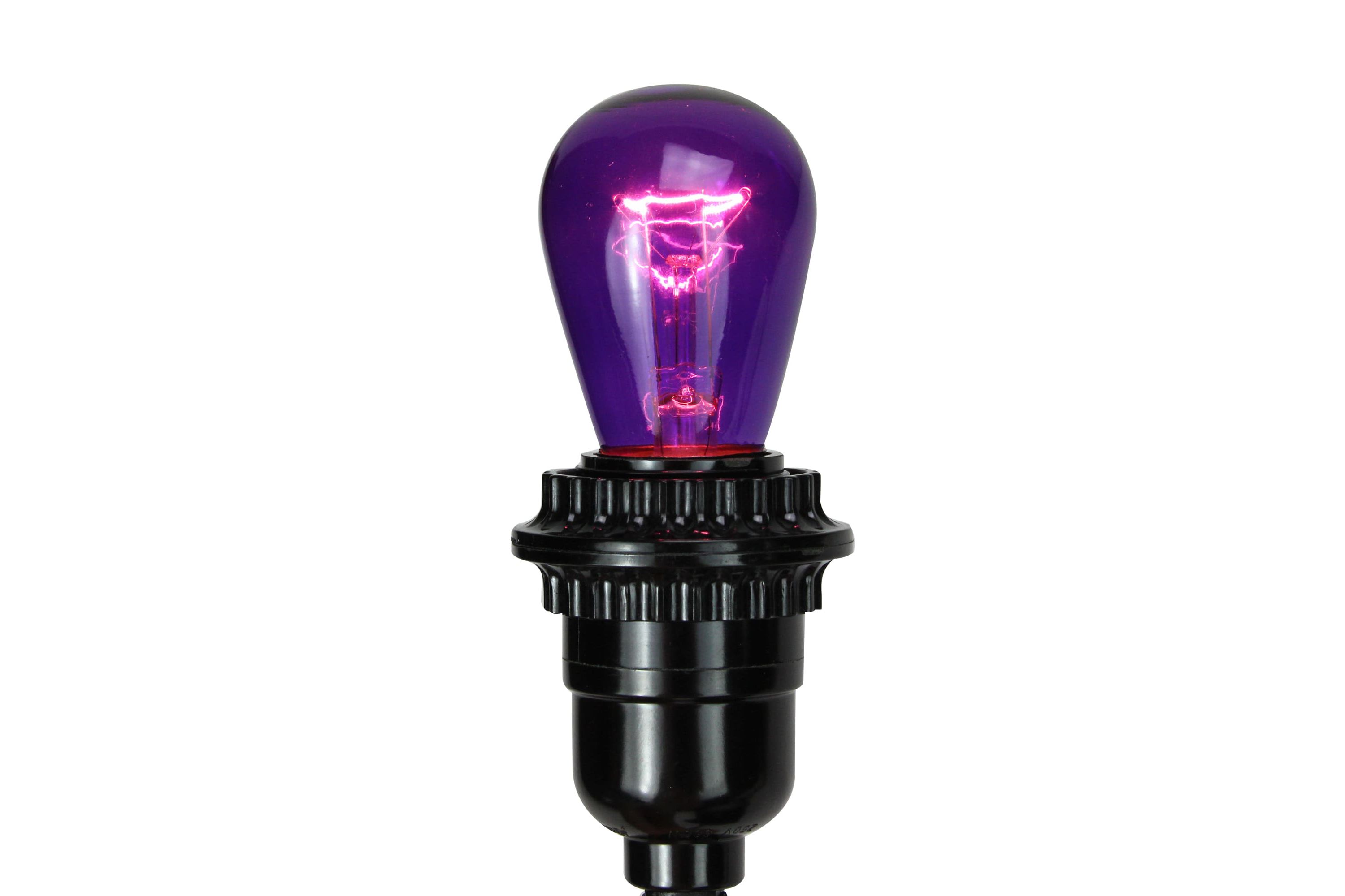 Pack of 25 Incandescent S14 Purple Christmas Replacement Bulbs
