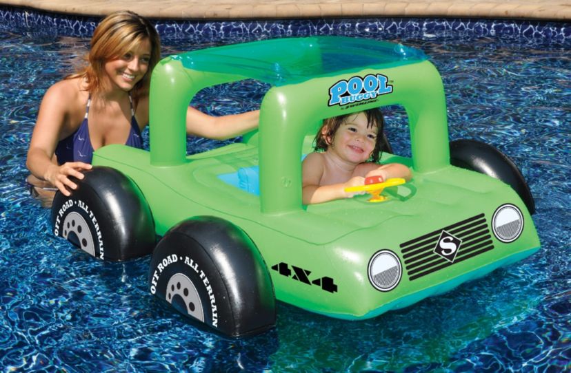 41" Green Swimming Pool All Terrain Vehicle Float for Children