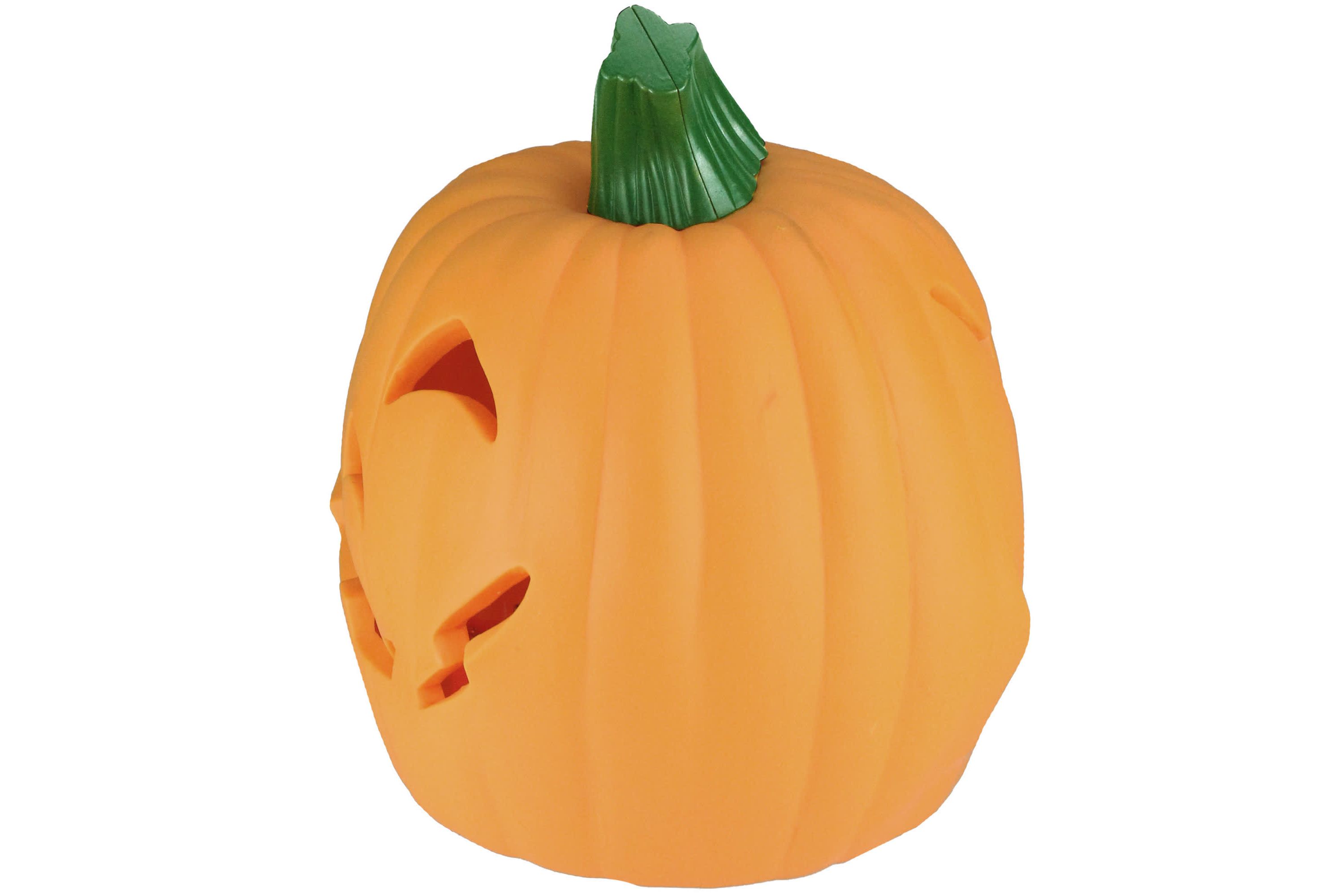LED Lighted and Animated Double-Sided Halloween Pumpkin - 9.75" - Orange Lights