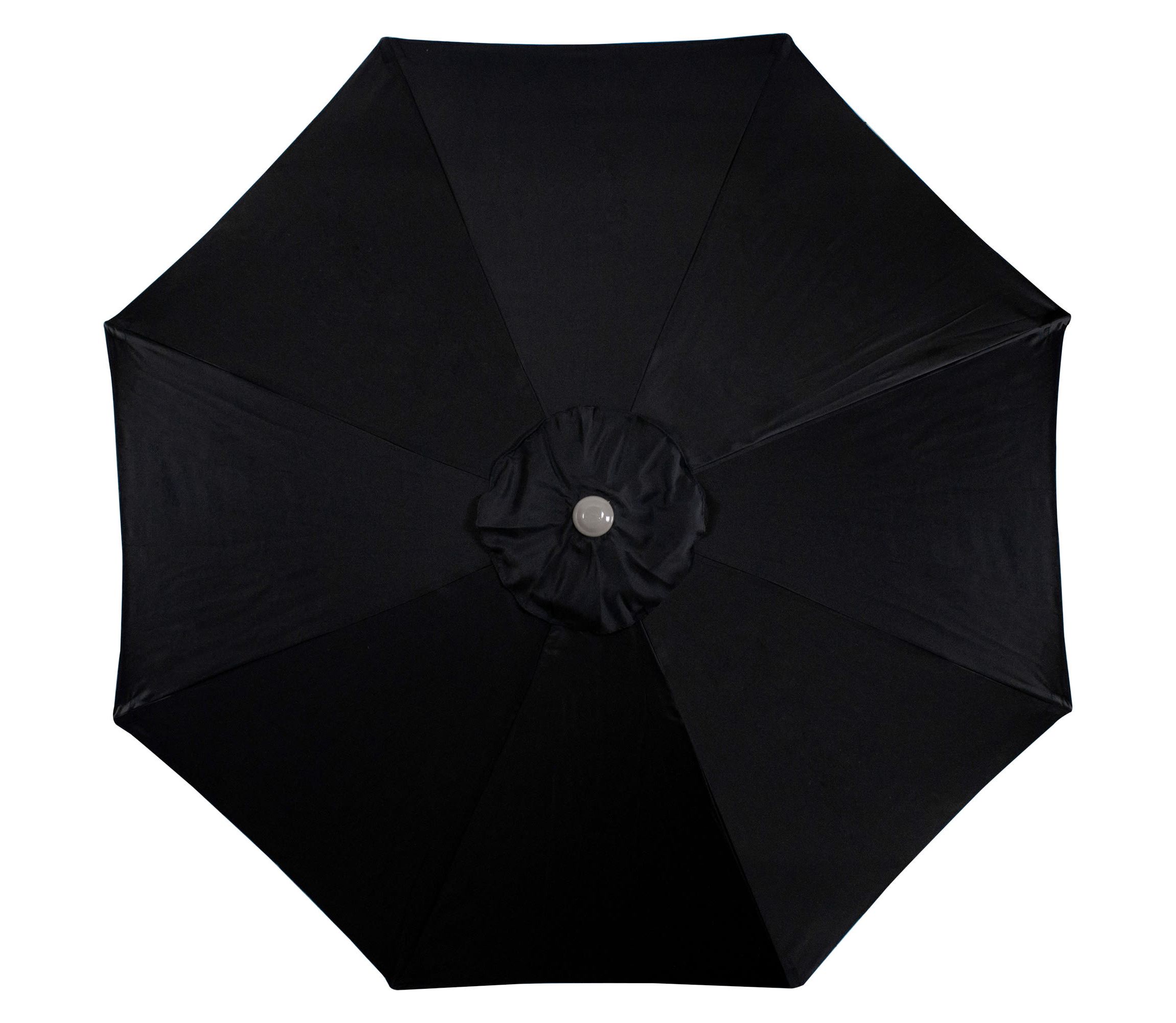 9ft Outdoor Patio Market Umbrella with Hand Crank and Tilt  Black