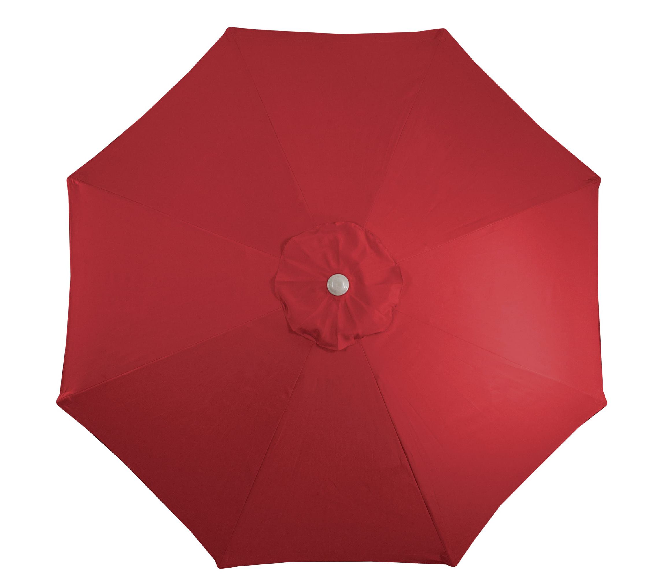 9ft Outdoor Patio Market Umbrella with Hand Crank and Tilt  Red