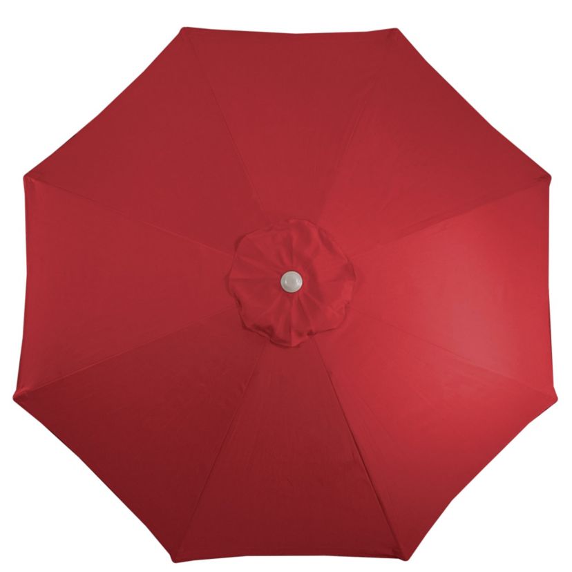 9ft Outdoor Patio Market Umbrella with Hand Crank and Tilt  Red