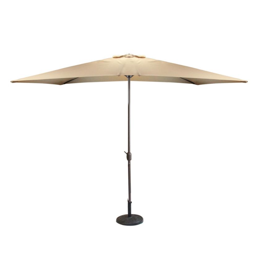 8.5 Outdoor Patio Market Umbrella with Hand Crank - Dark Beige