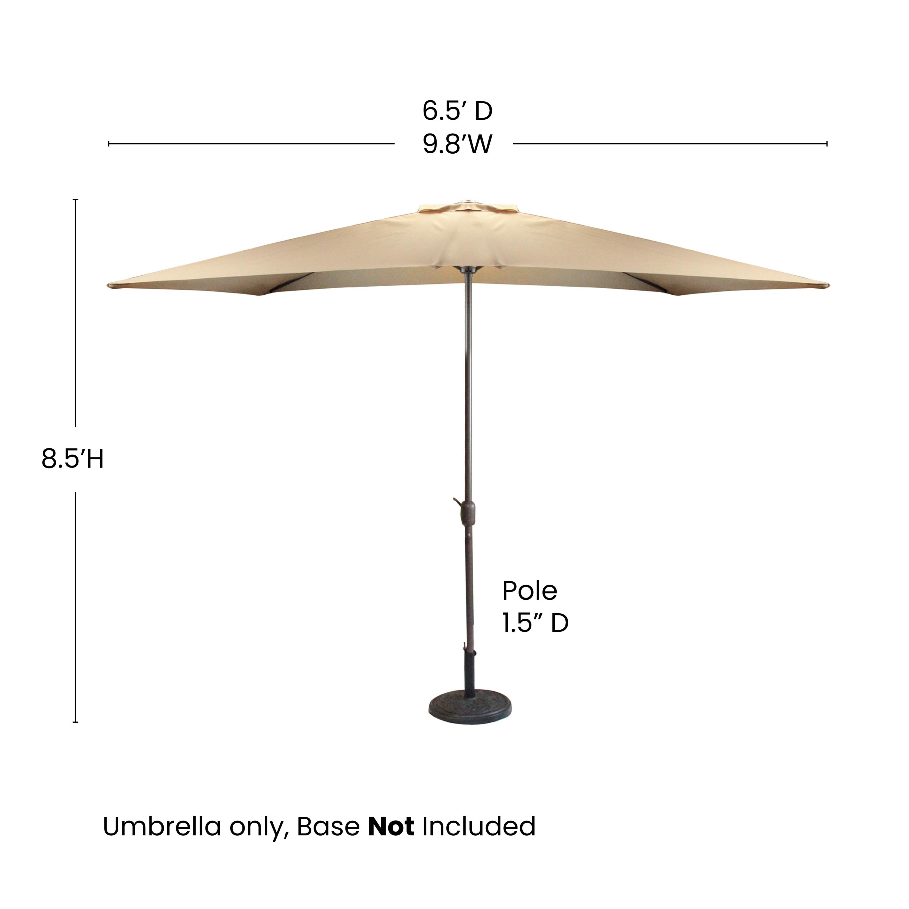 8.5 Outdoor Patio Market Umbrella with Hand Crank - Dark Beige