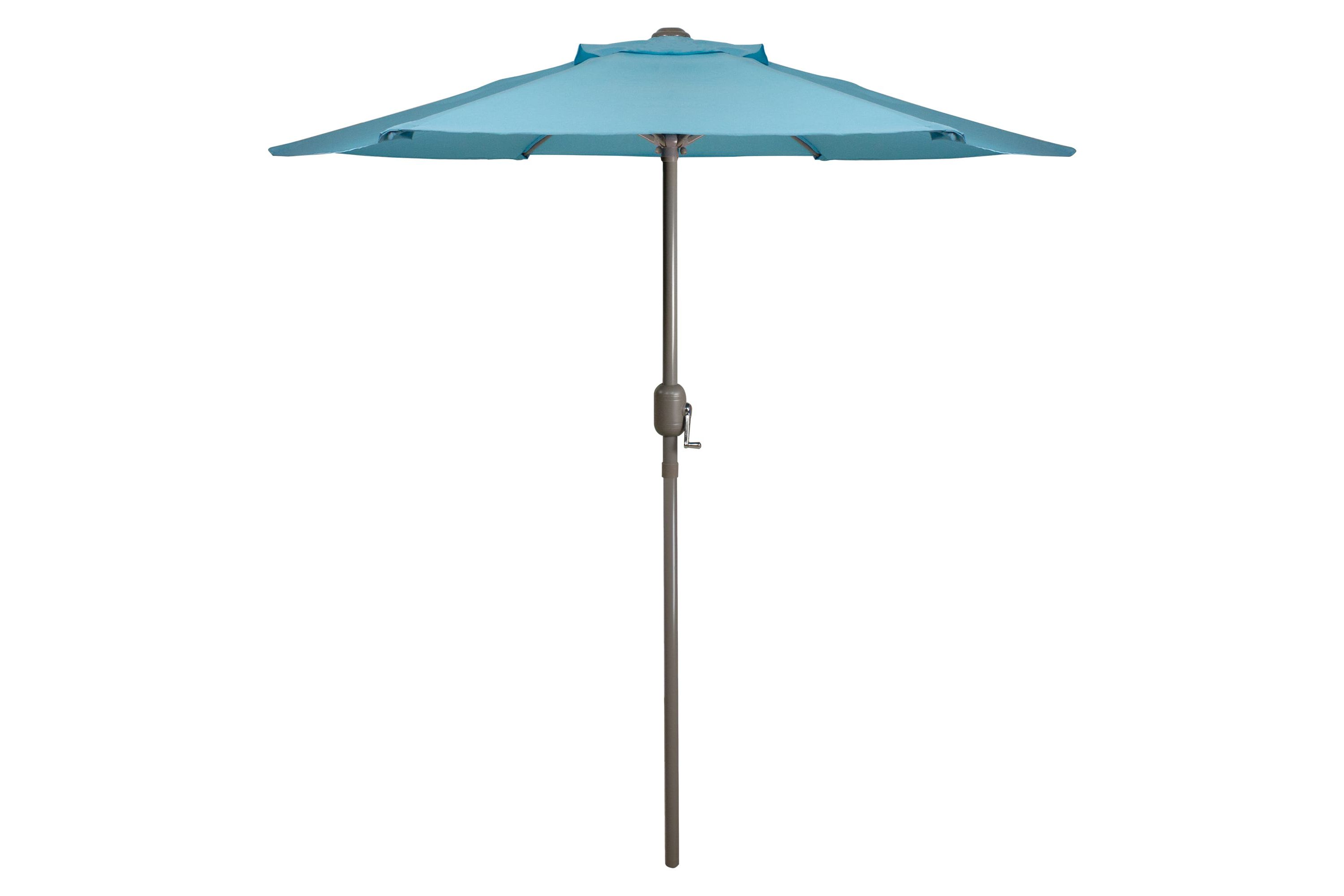 6.5 Outdoor Patio Market Umbrella with Hand Crank - Turquoise Blue