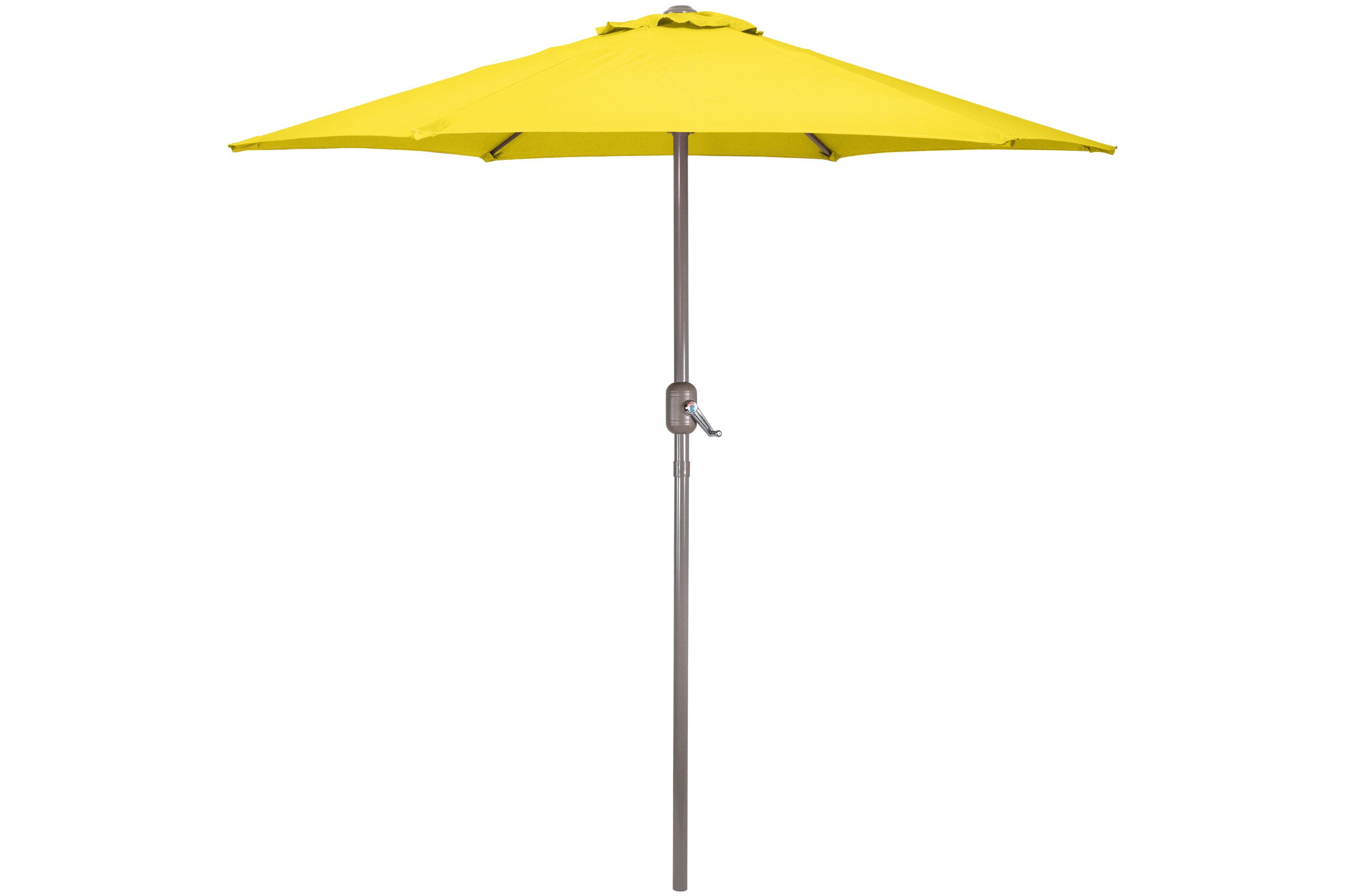 7.5ft Outdoor Patio Market Umbrella with Hand Crank  Yellow