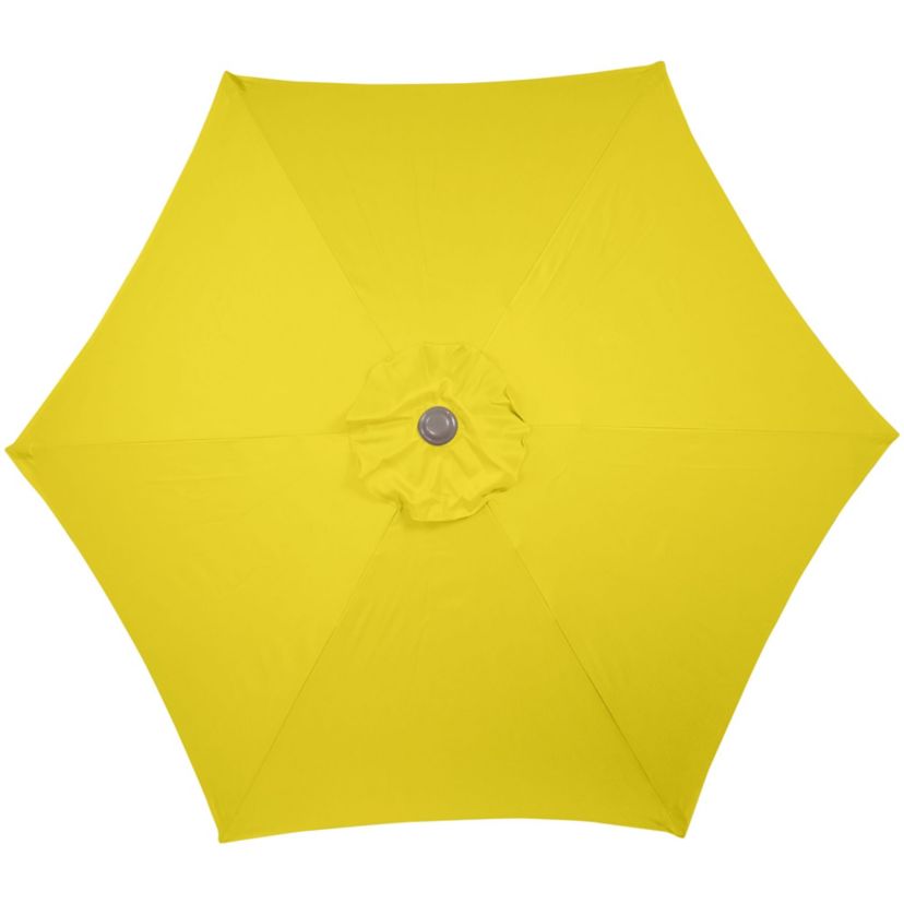 7.5ft Outdoor Patio Market Umbrella with Hand Crank  Yellow