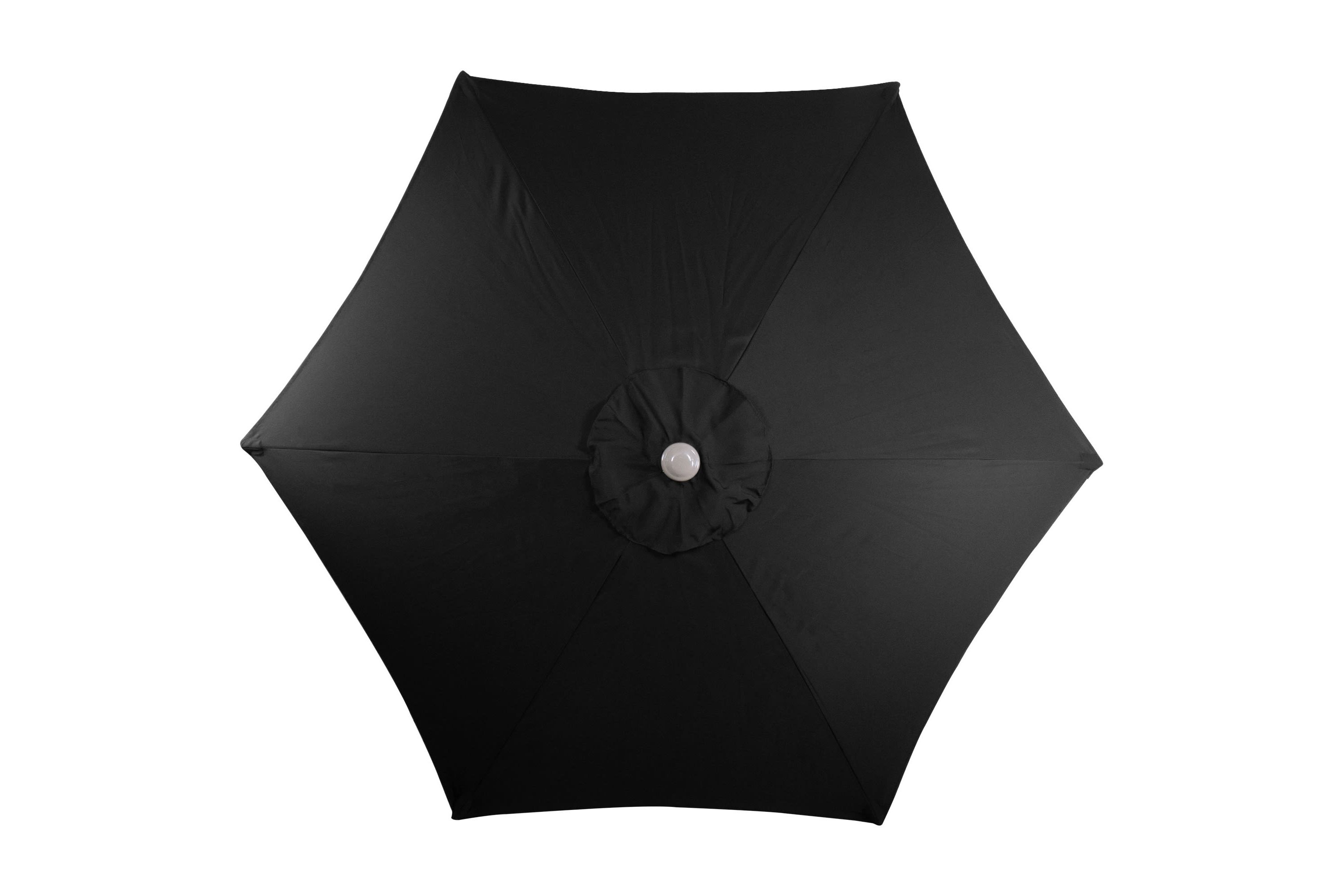 7.5ft Outdoor Patio Market Umbrella with Hand Crank  Black
