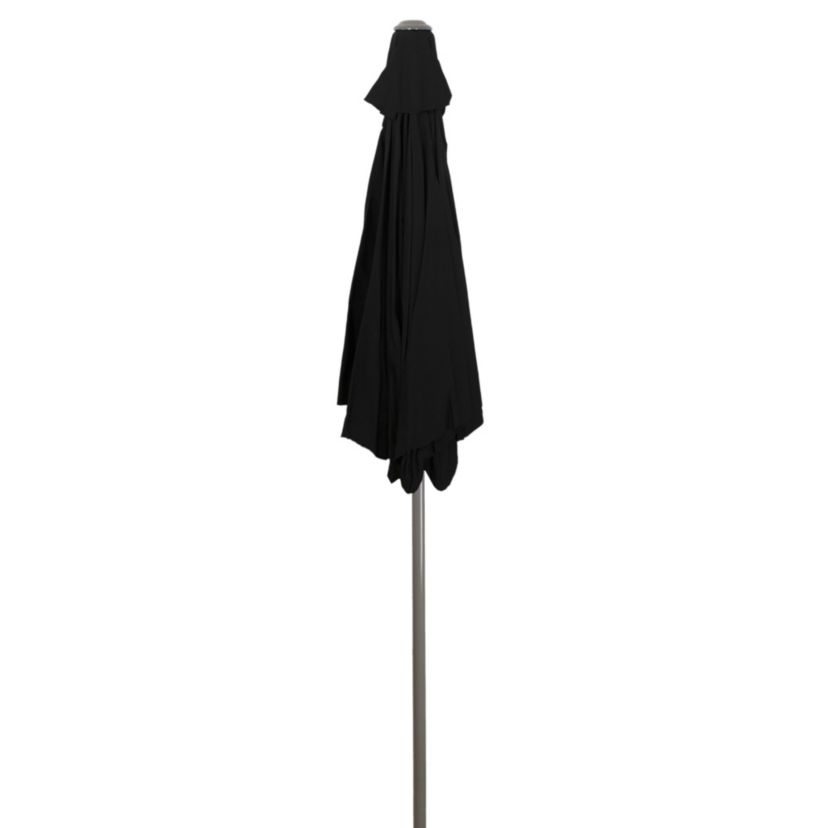 7.5ft Outdoor Patio Market Umbrella with Hand Crank  Black