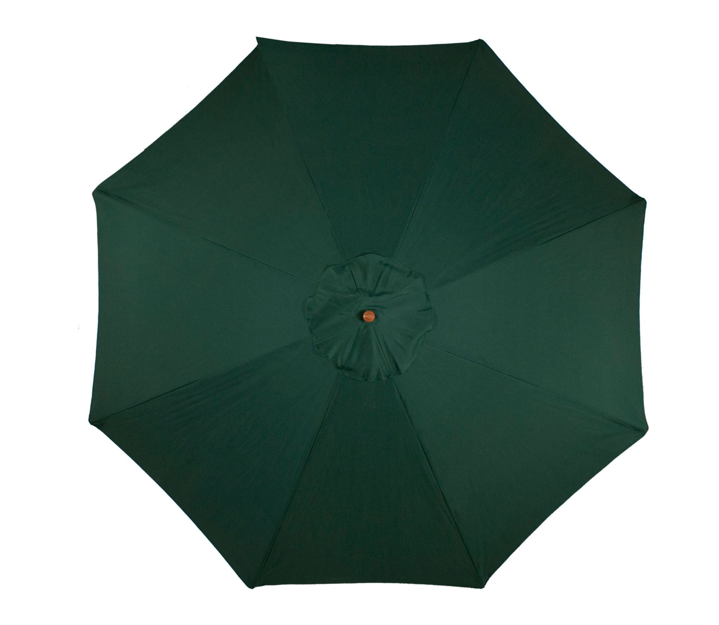 8.5ft Outdoor Patio Market Umbrella with Wooden Pole  Green