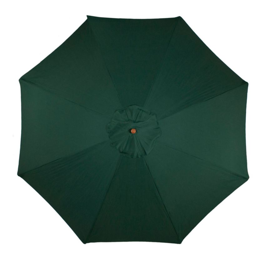 8.5ft Outdoor Patio Market Umbrella with Wooden Pole  Green