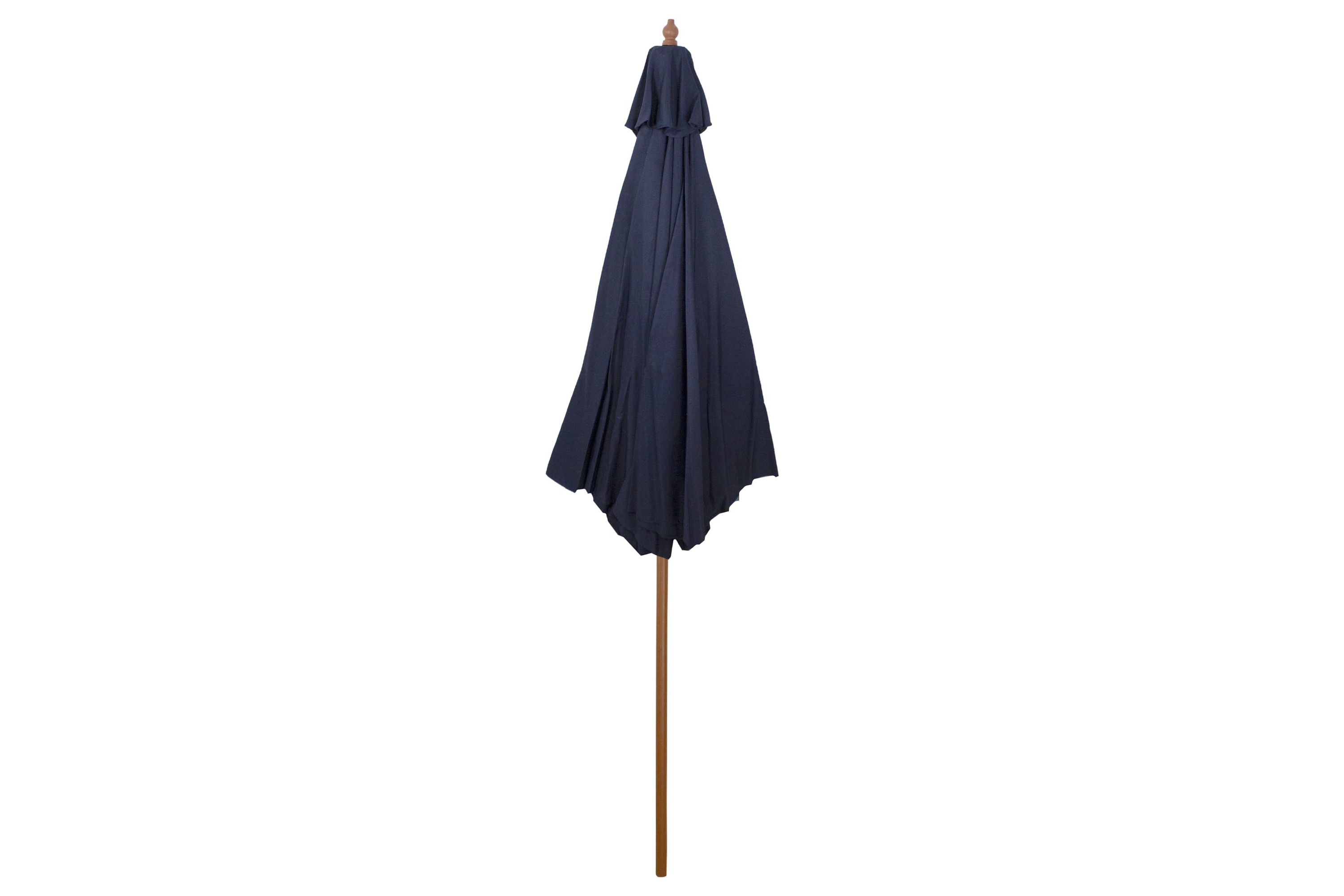 9ft Outdoor Patio Market Umbrella with Wooden Pole  Navy Blue