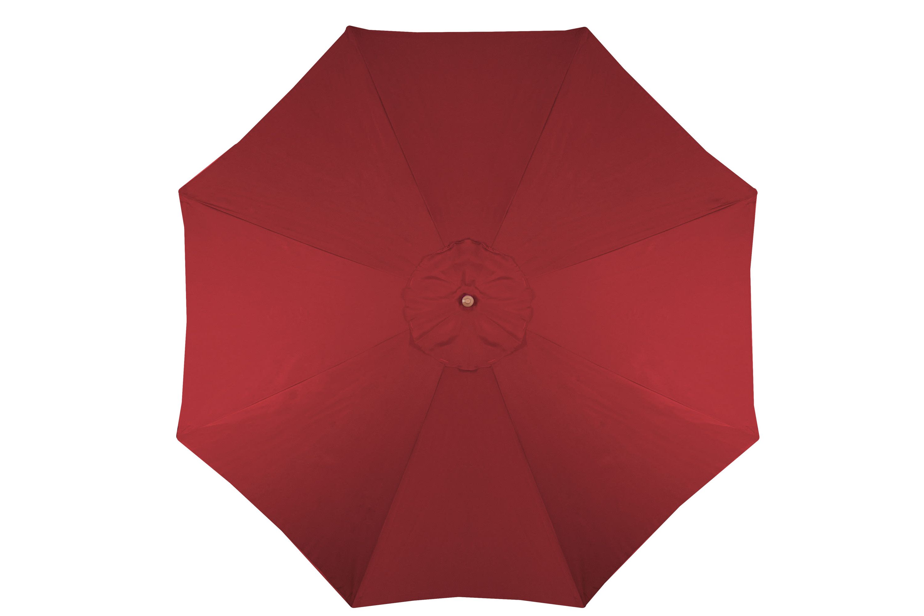 8.5ft Outdoor Patio Market Umbrella with Wooden Pole  Red