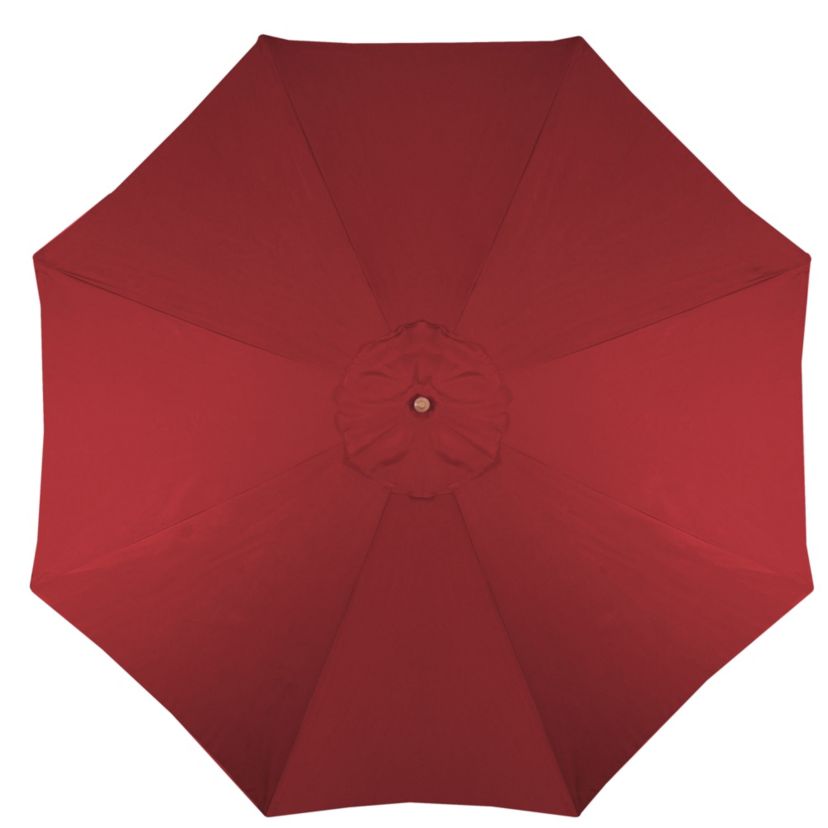 8.5ft Outdoor Patio Market Umbrella with Wooden Pole  Red