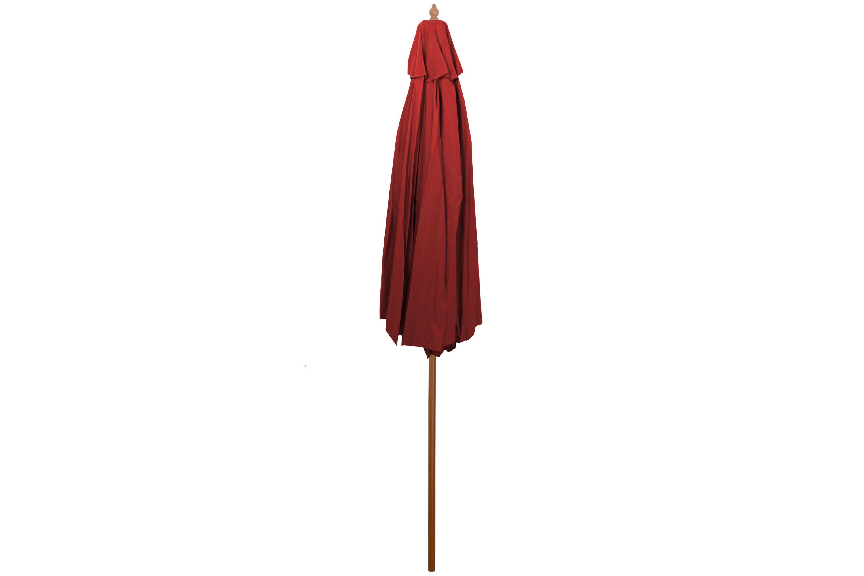 8.5ft Outdoor Patio Market Umbrella with Wooden Pole  Red