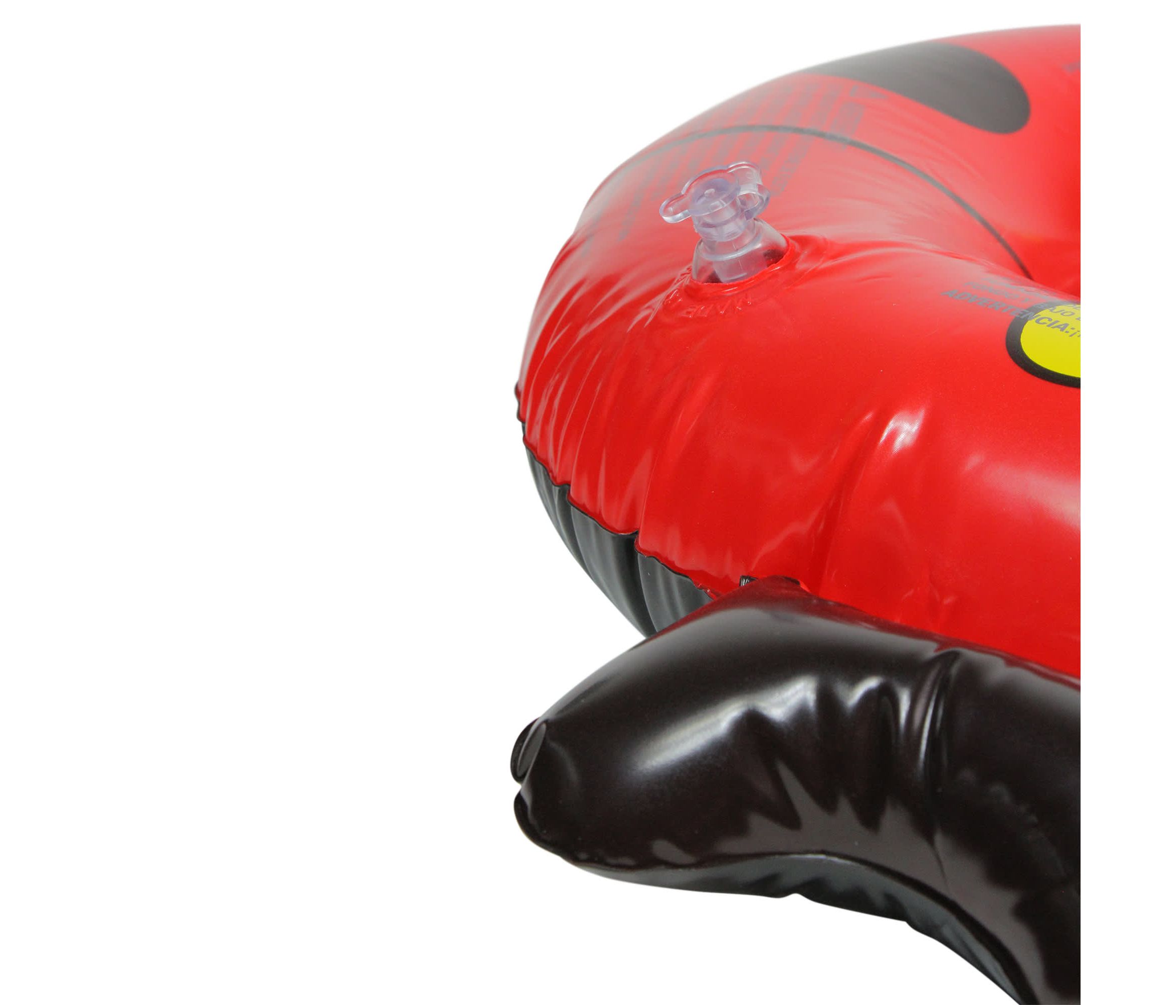 24" Inflatable Red and Black Ladybug Swim Ring Tube Pool Float